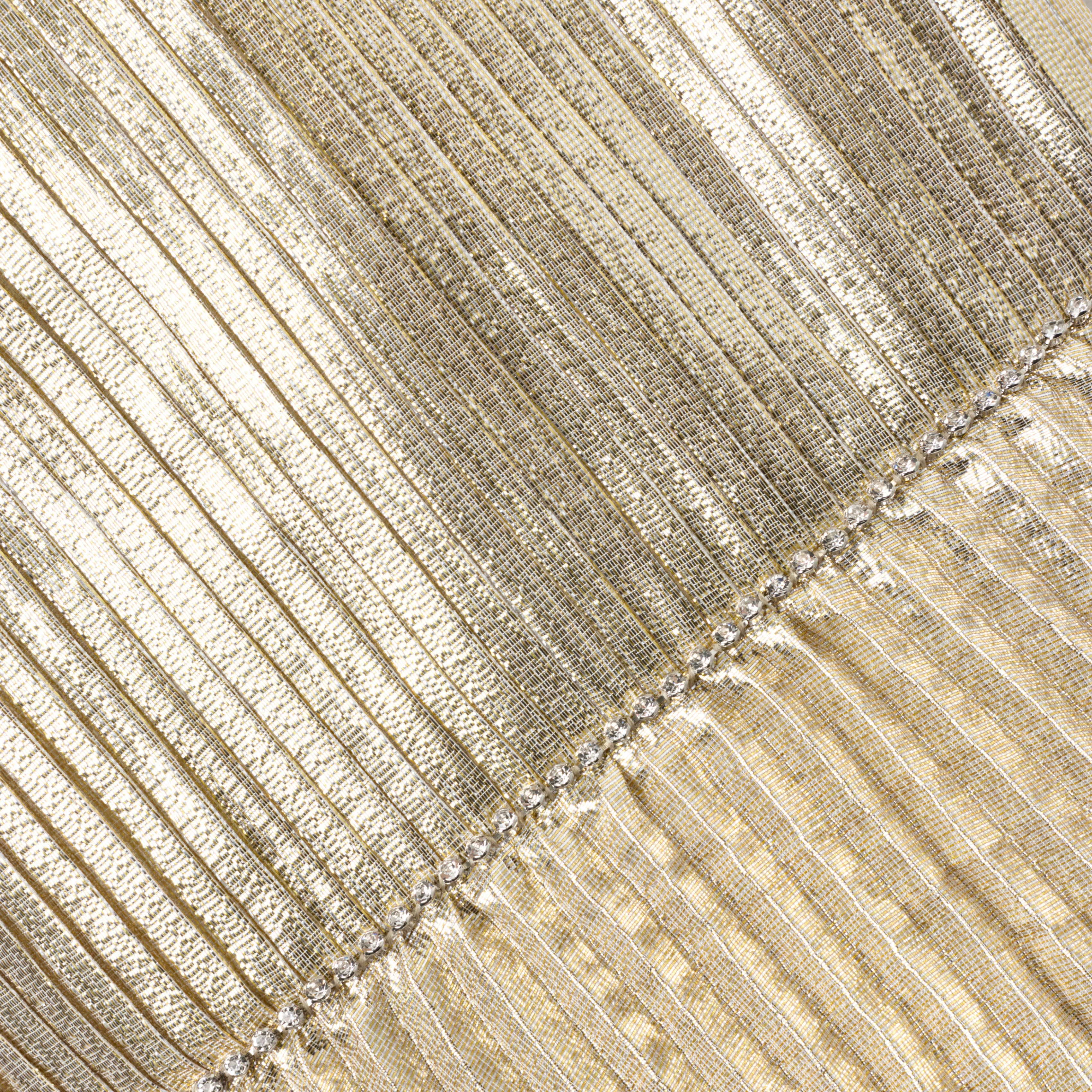 Self Portrait Gold Metallic Tiered Kinderkleid Champagne