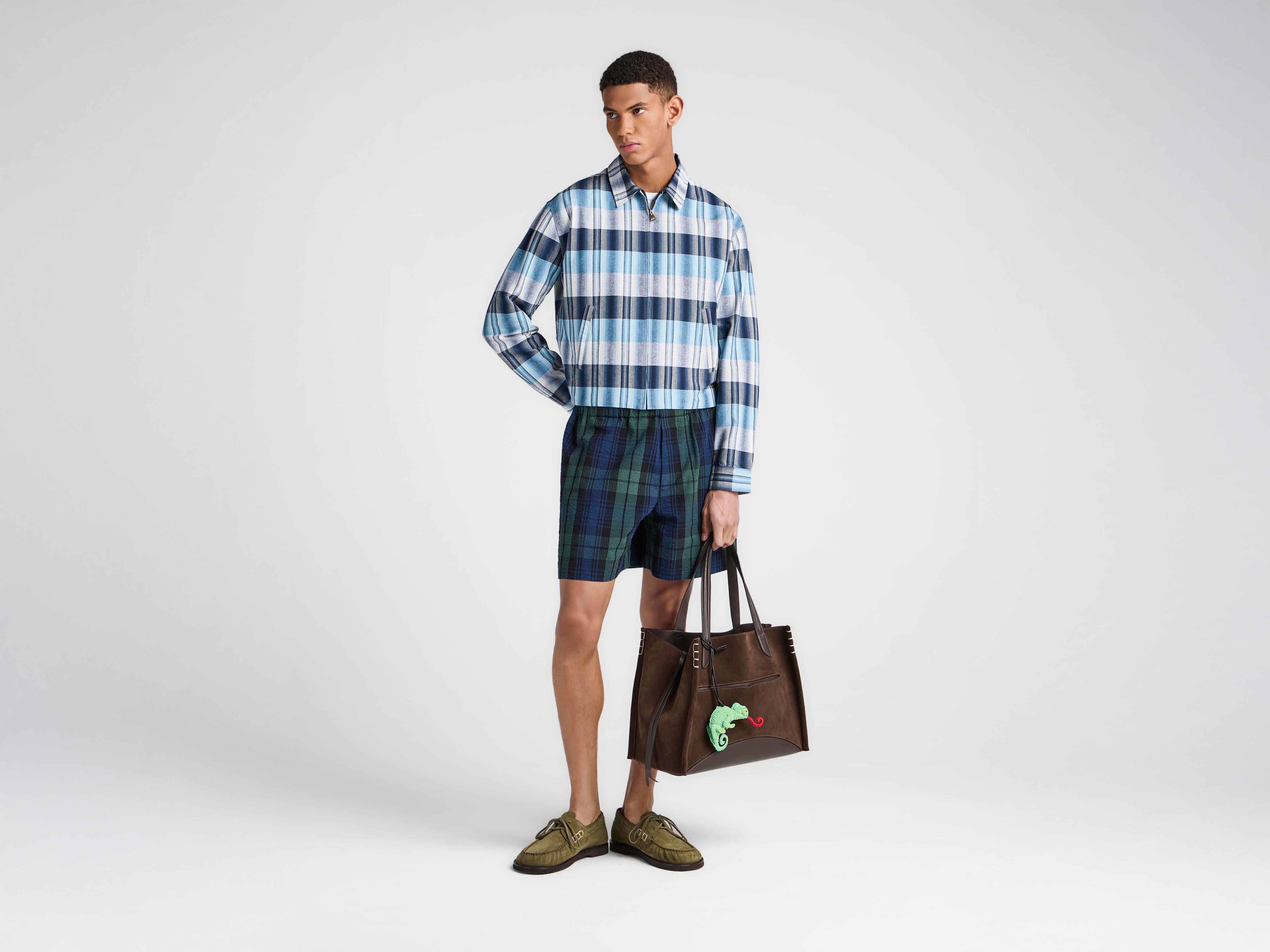 J.W.Anderson Checkered Shorts Herren Navy Grün