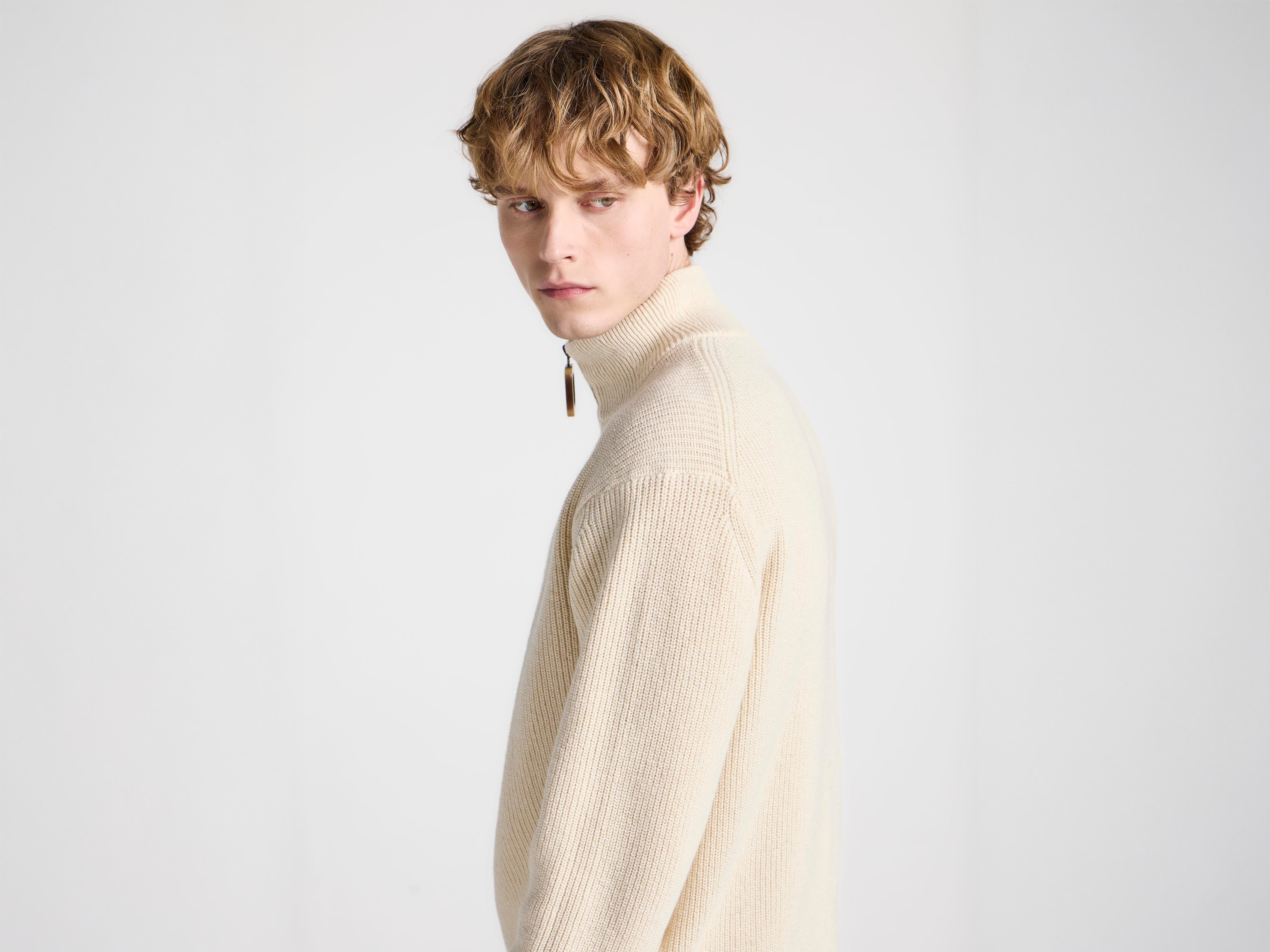 J.W.Anderson Knitwear Half Zip Jumper Pullover Ivory