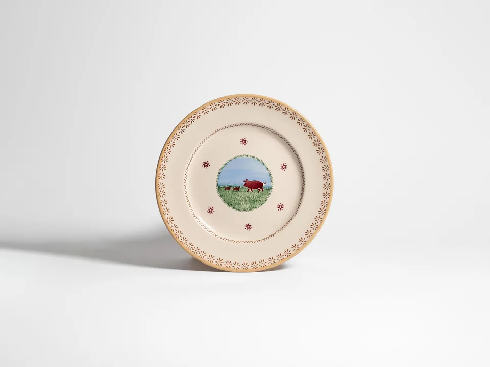 Nicholas Mosse Serving Plate Servierteller Weiß Multi Pig