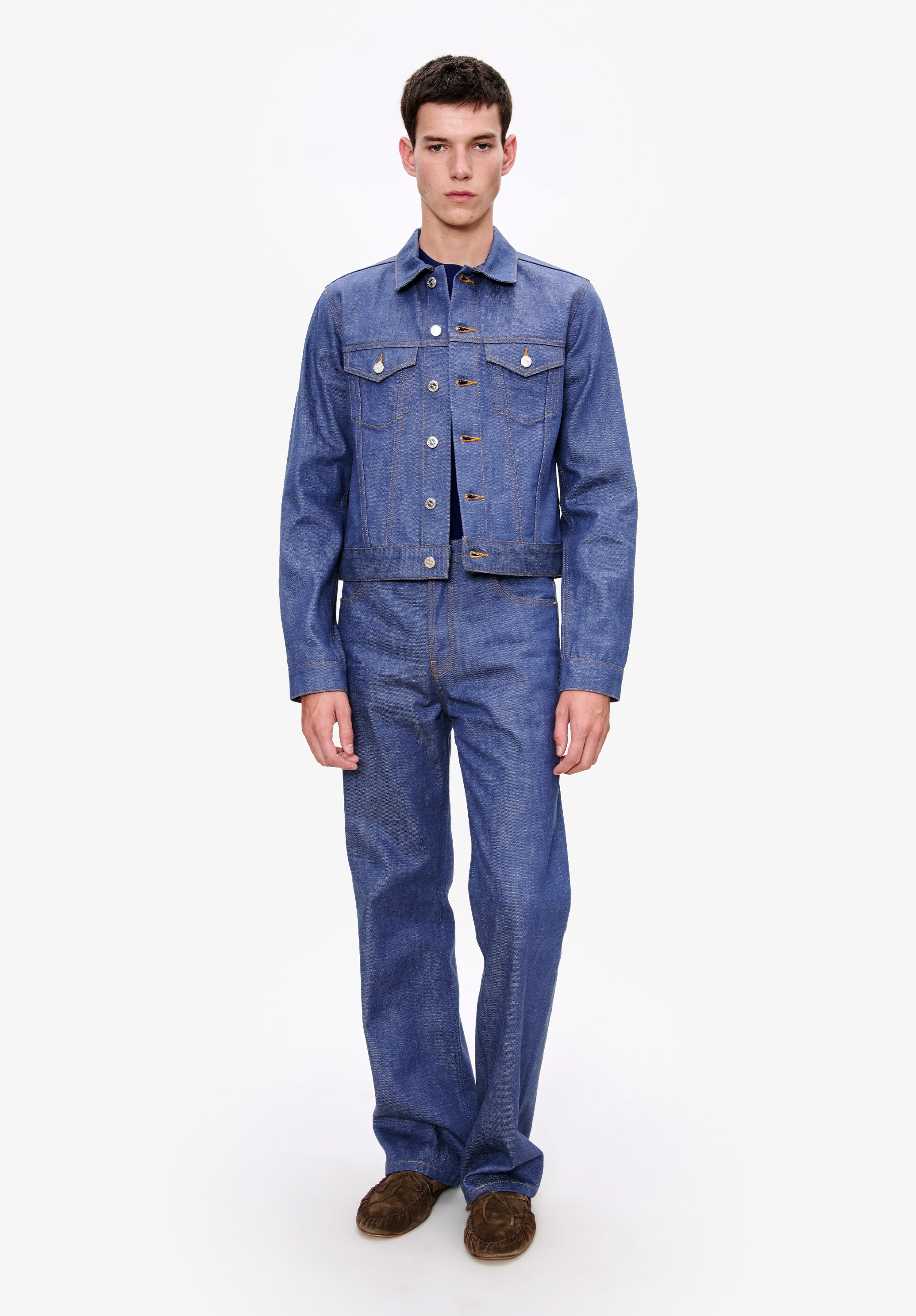 A.P.C. Lenny Jacke Kurz Blau Brusttaschen