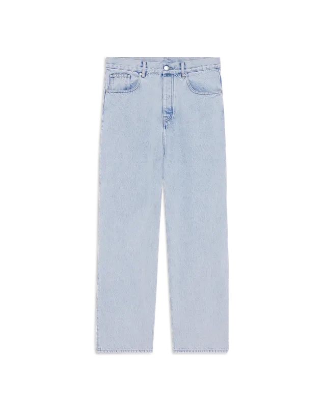 Drôle De Monsieur Jean Baggy Bleu Jeans Hellblau Baumwolle