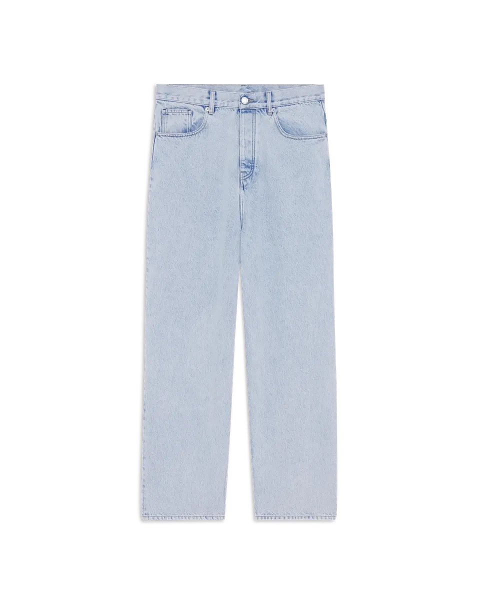 Drôle De Monsieur Jean Baggy Bleu Jeans Hellblau Baumwolle