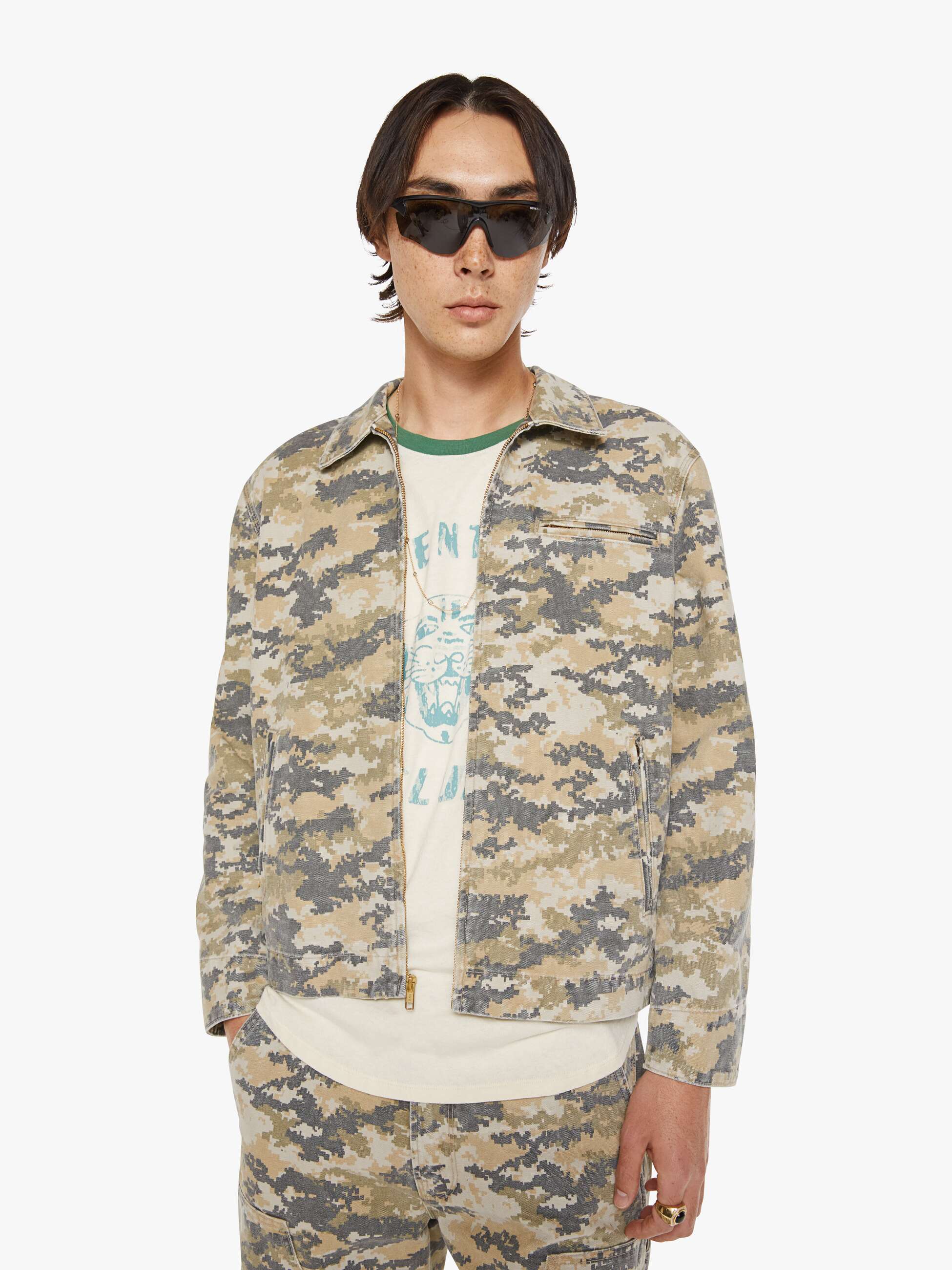 Mother No Reception Jacke What The Duck Camo Baumwolle