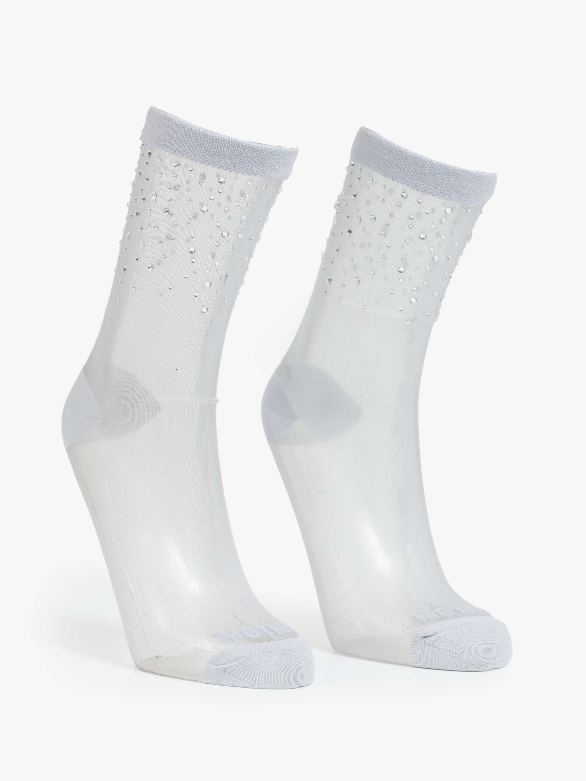 Mother The Half-Step Socken Sparks Grau mit Strass
