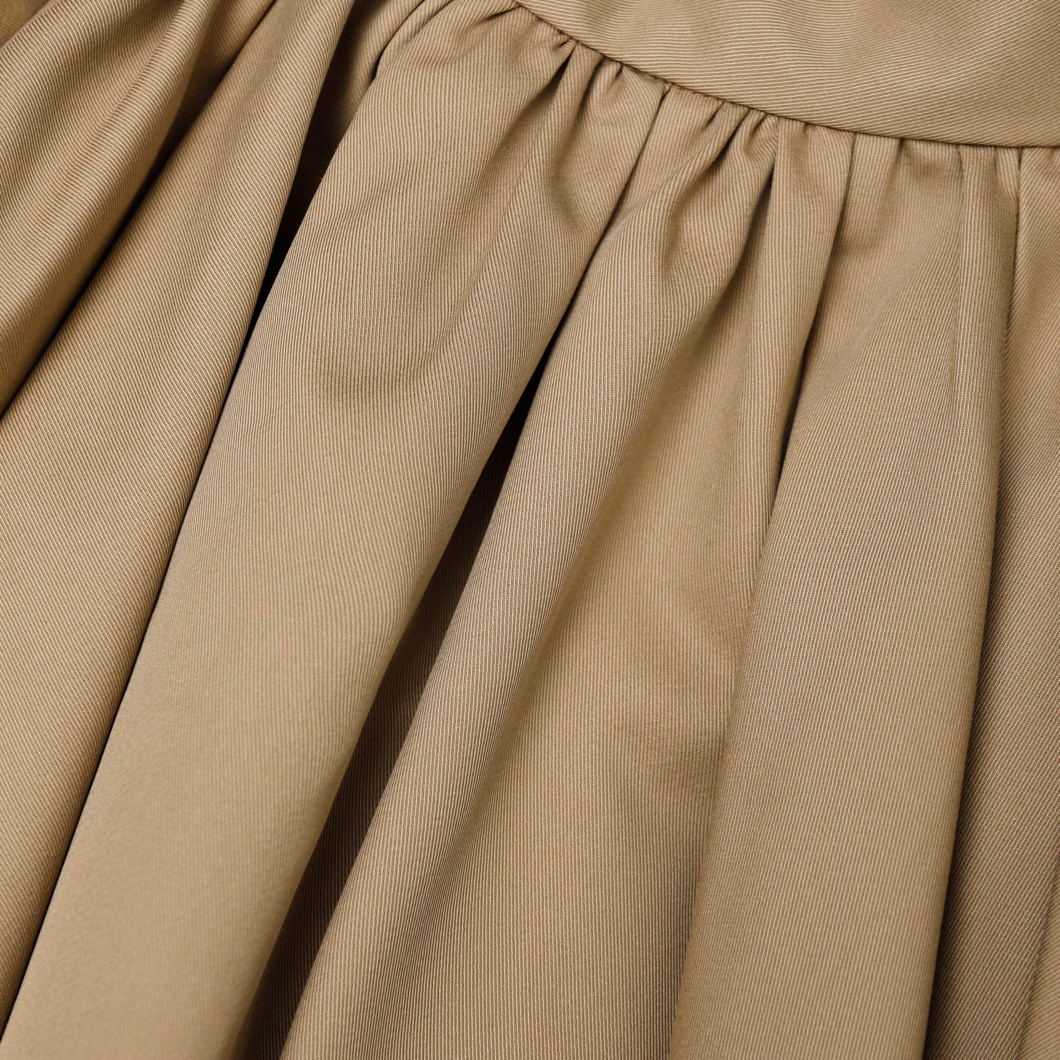 Self Portrait Tan Cotton Minirock Beige Baumwolle UK 6