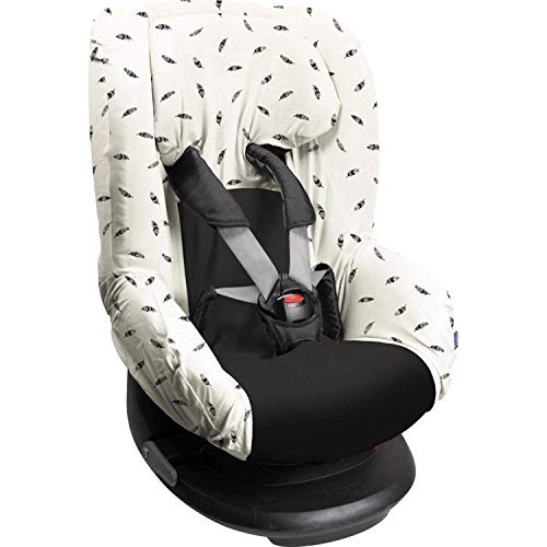 Dooky Seat Cover Group 1 Kindersitzbezug 9-18 kg Black Feather
