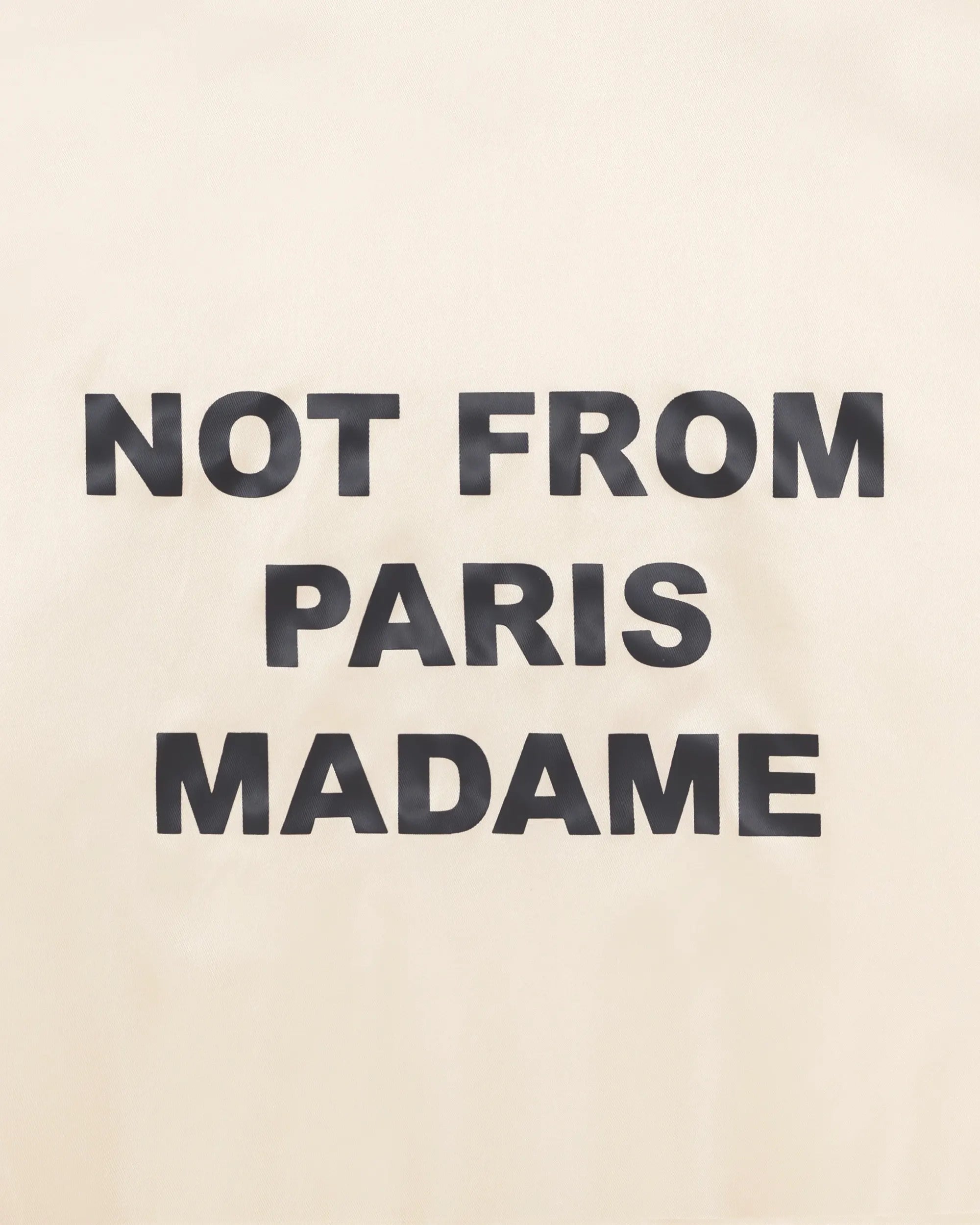 Drôle De Monsieur Slogan Nylon Bomber Blouson Off White