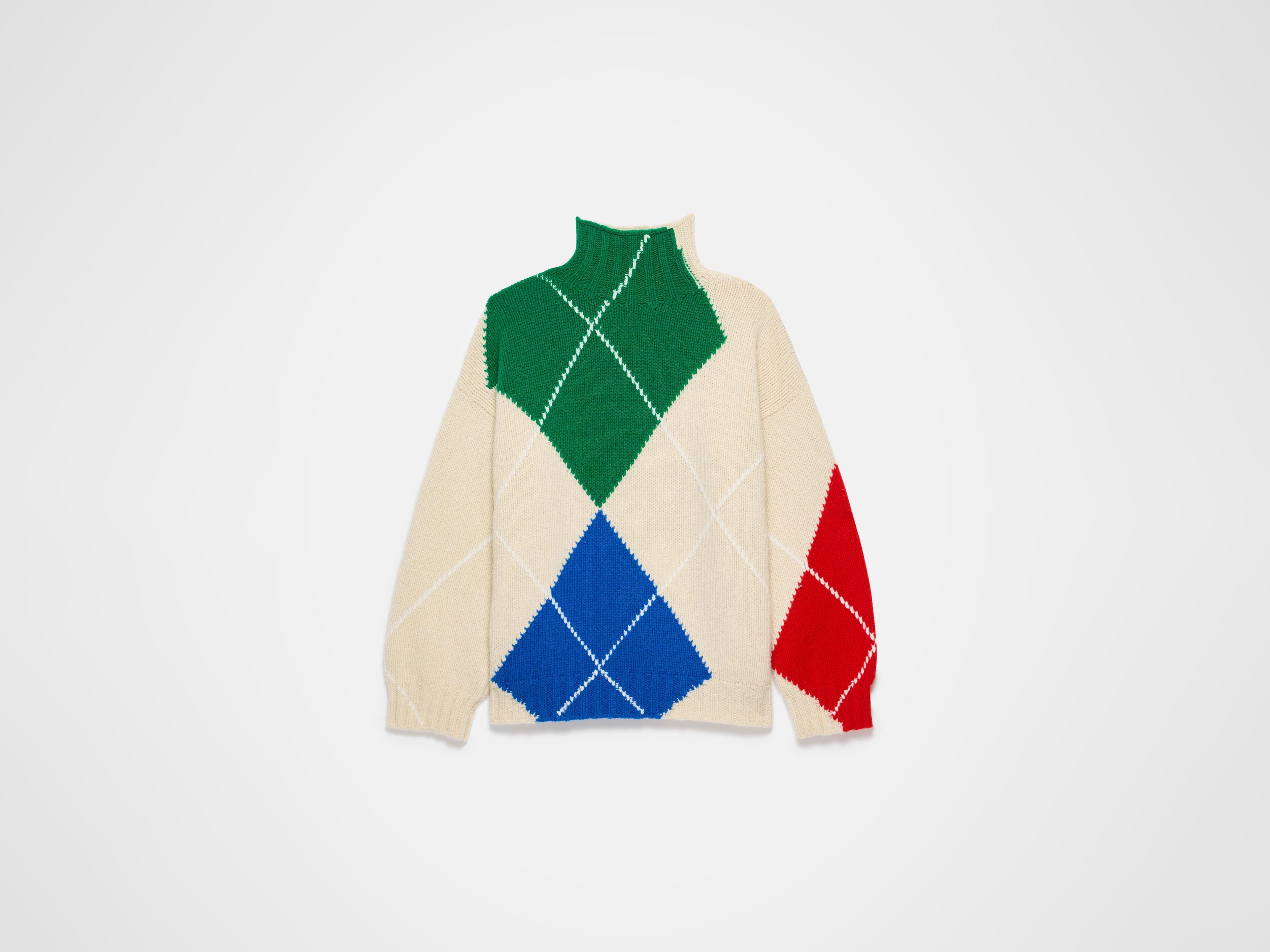 J.W.Anderson x Pringle Argyle Pullover Herren Natural