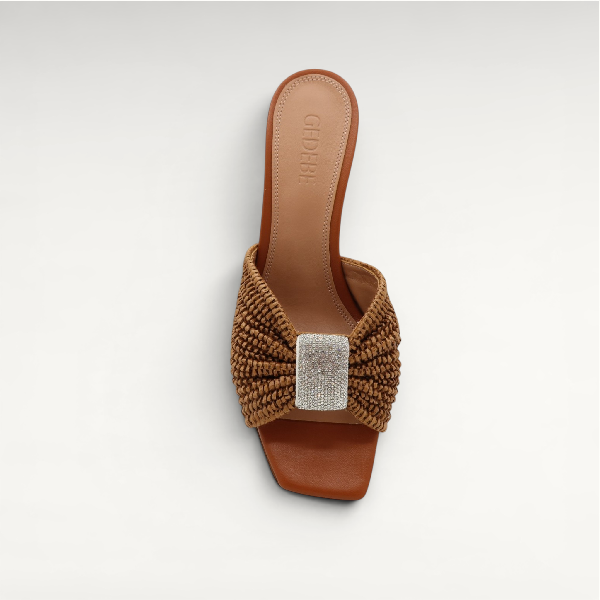 Gedebe Nora Mule Mules Raffia mit Echtleder