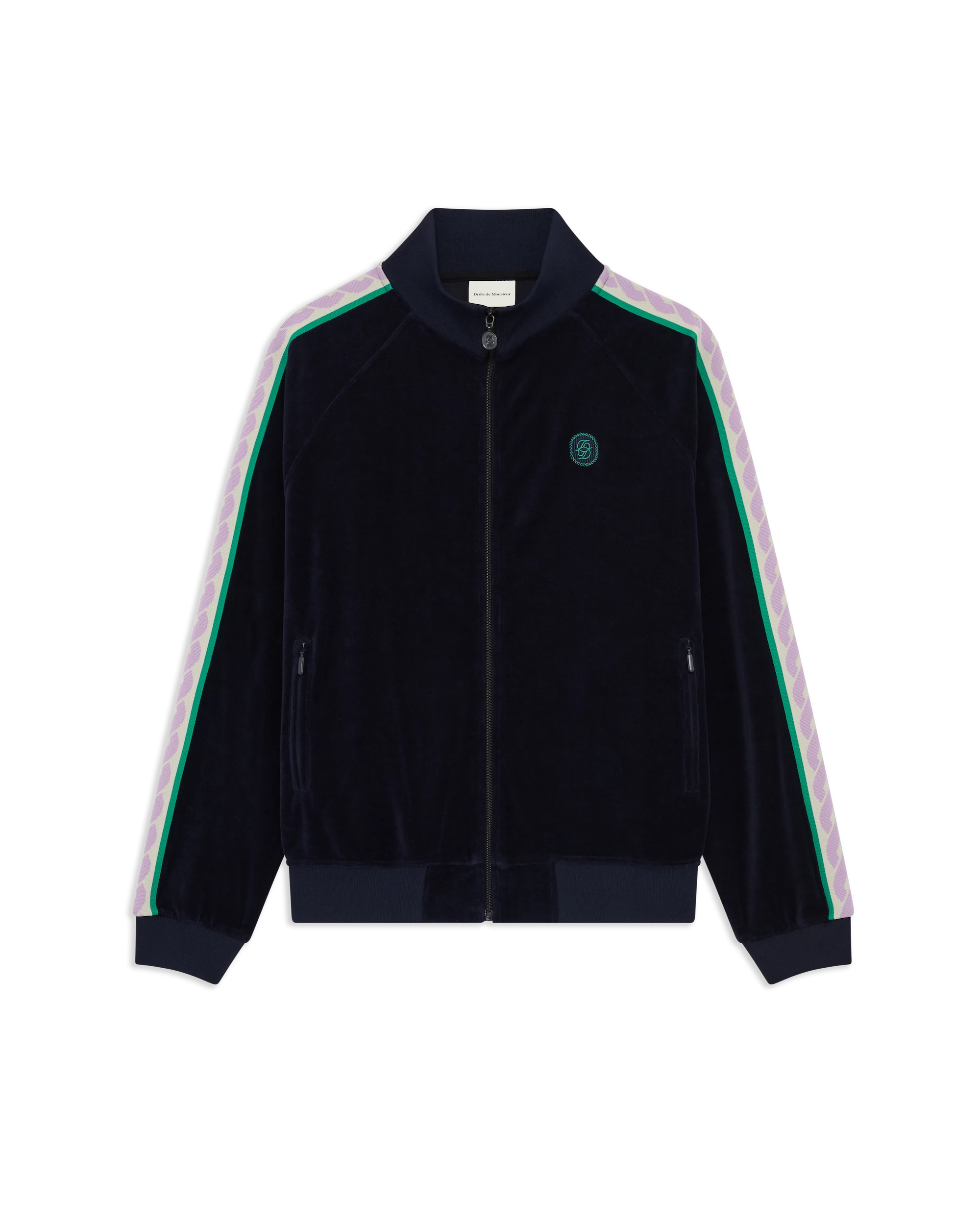 Drôle De Monsieur Velvet Tracksuit Jacket Trainingsjacke Navy