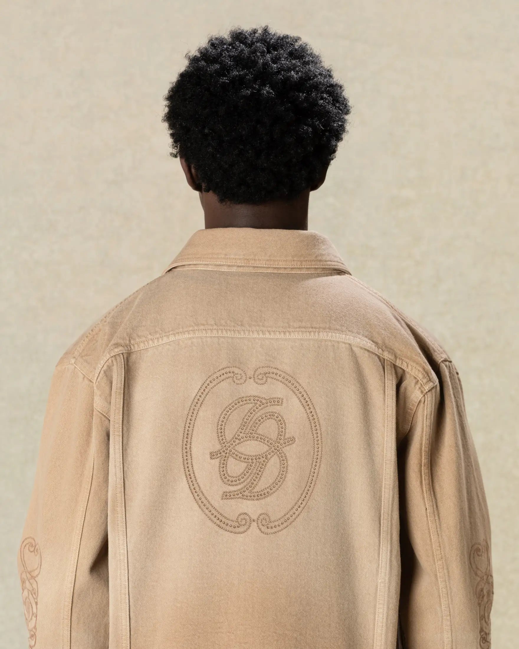 Drôle De Monsieur Denimjacke Beige Baumwolle Brusttaschen
