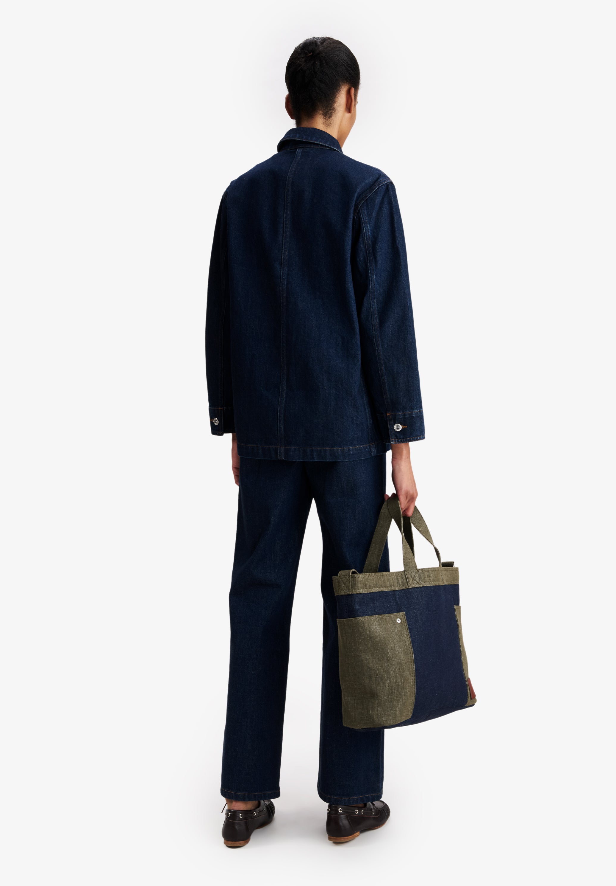 A.P.C. Workwear-Jacke Indigo-Denim recycelte Baumwolle
