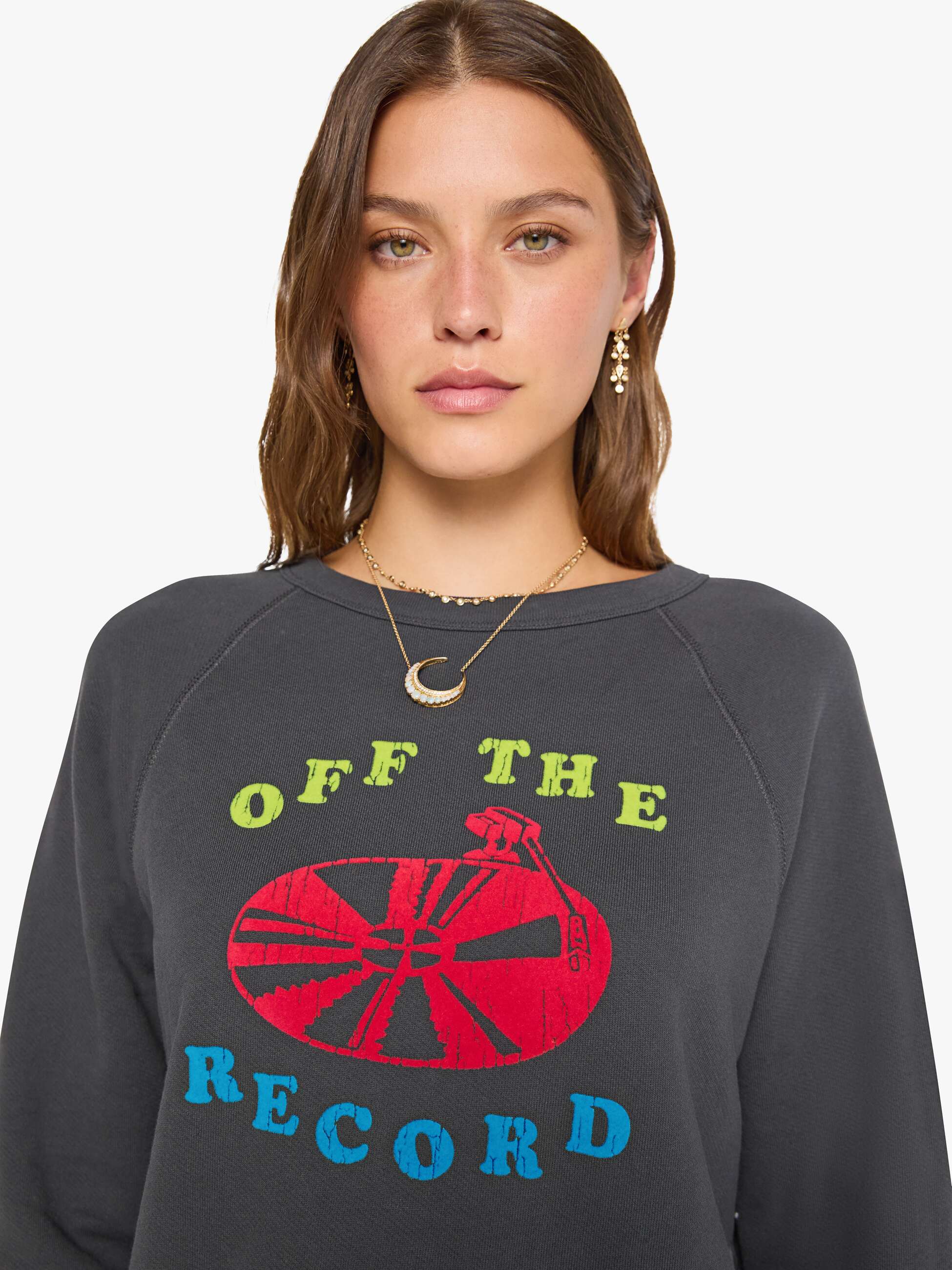 Mother The Itty Concert Sweatshirt Off The Record grau