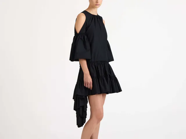 J.W.Anderson Dresses Ruffle Kleid Schwarz Baumwolle