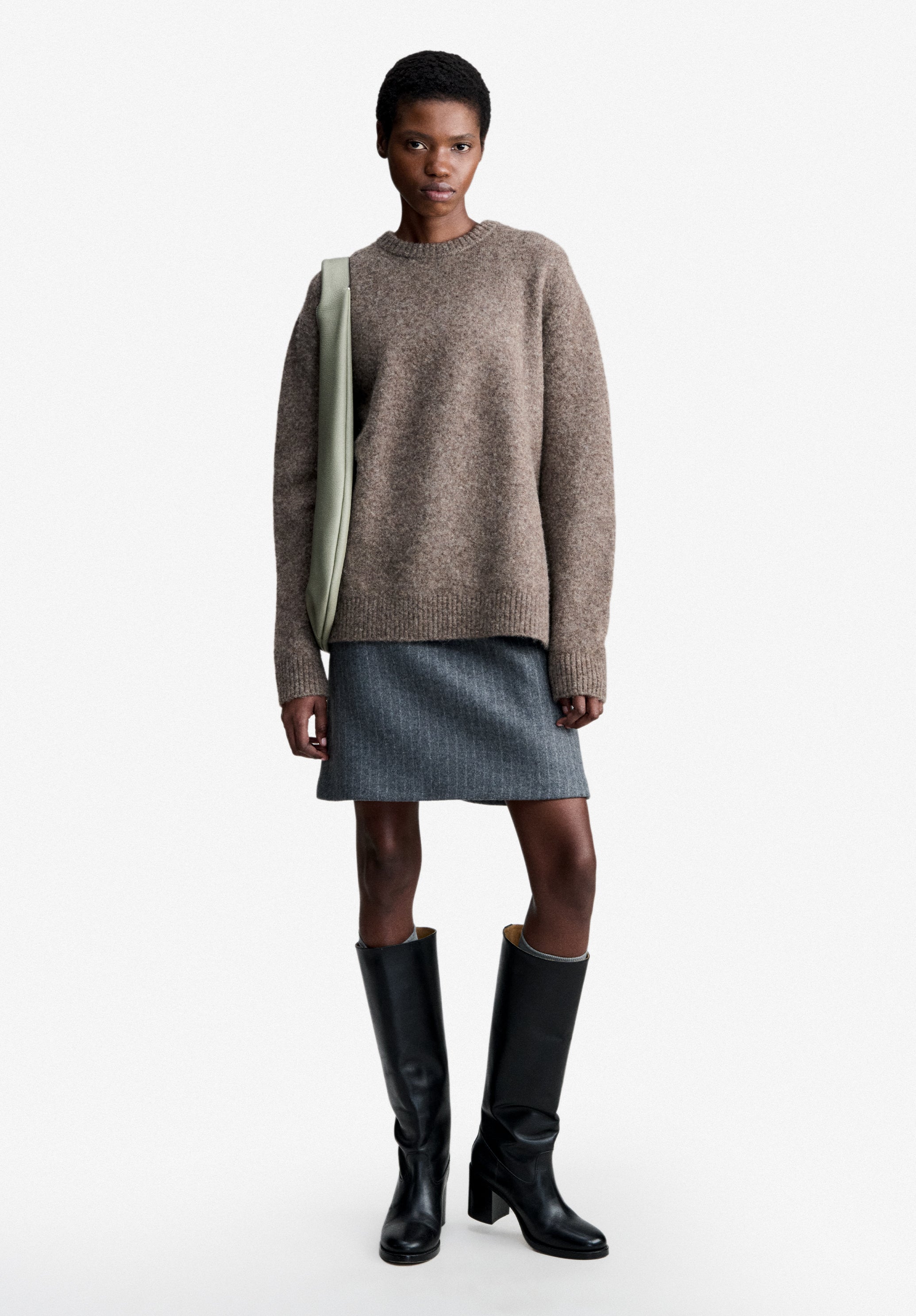 A.P.C. Pullover taupebraun weit Strickpullover Damen M