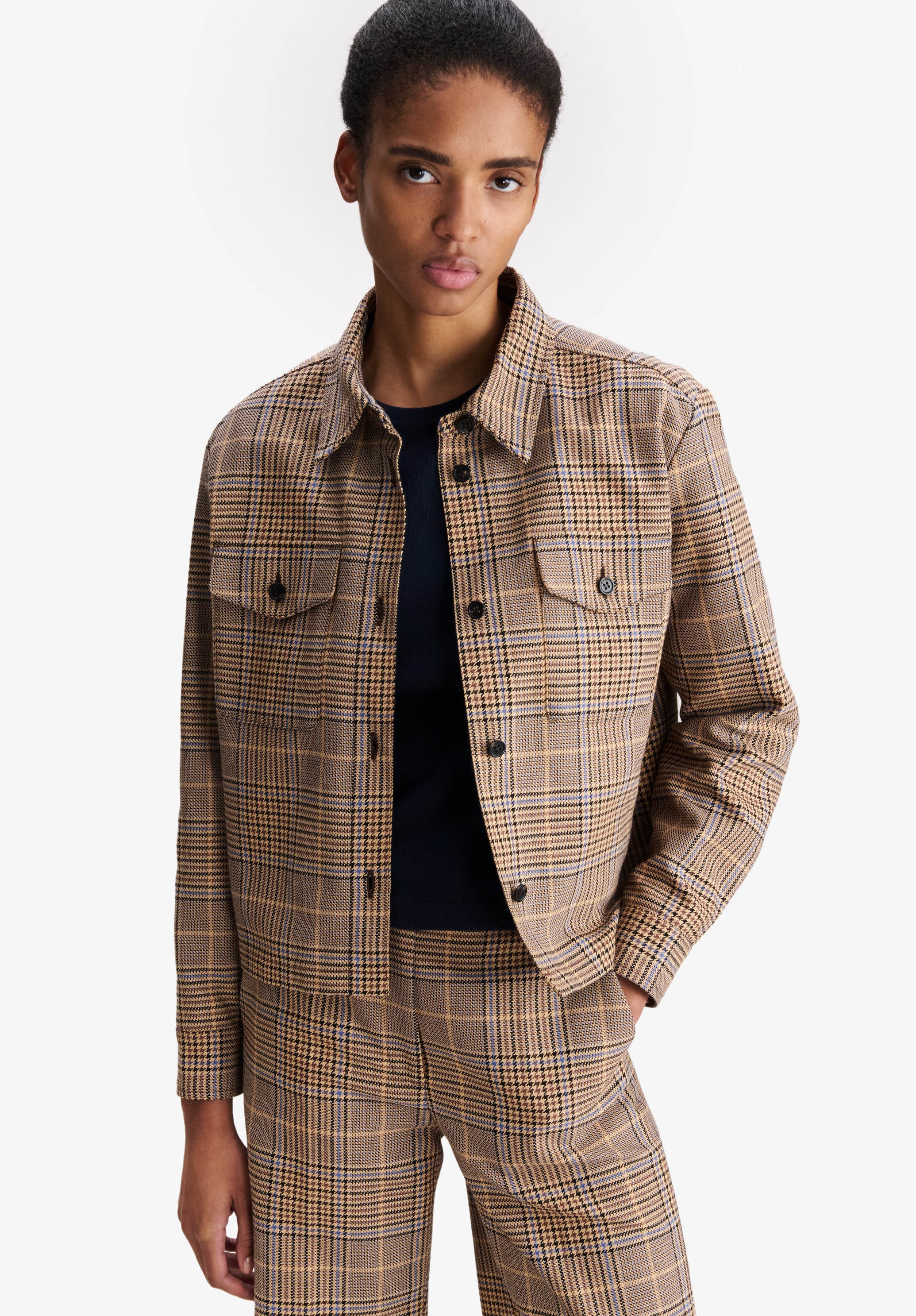 A.P.C. Coats Jacke braun kariert Baumwolljacke