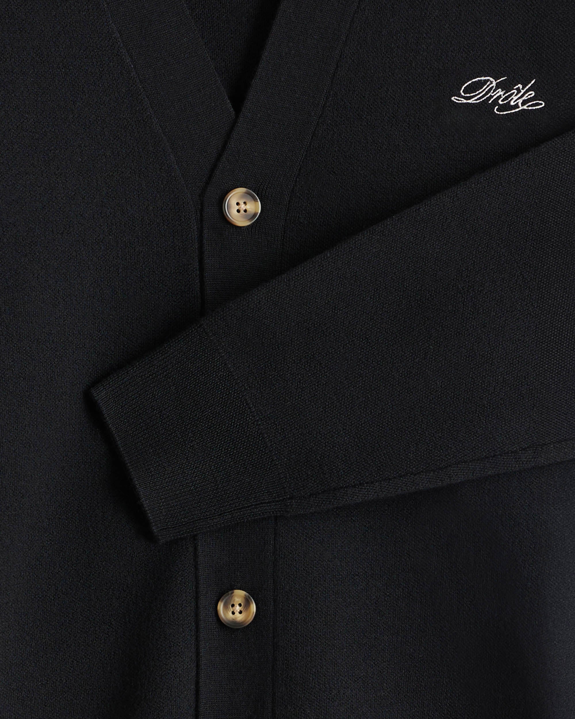 Drôle De Monsieur Le Cardigan Drôle Cardigan Wolle Schwarz