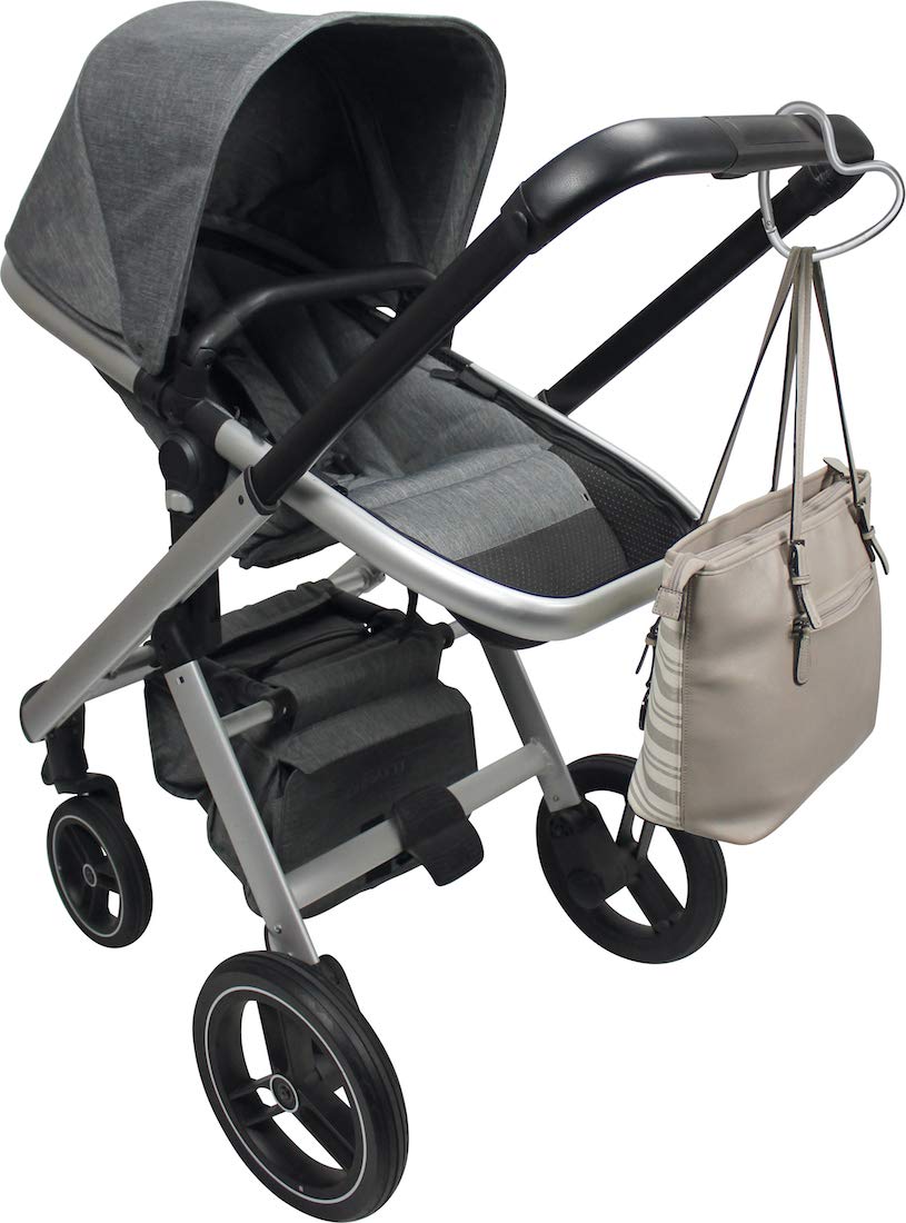 Dooky Universal Hook Herz Kinderwagenhaken Silber Alu