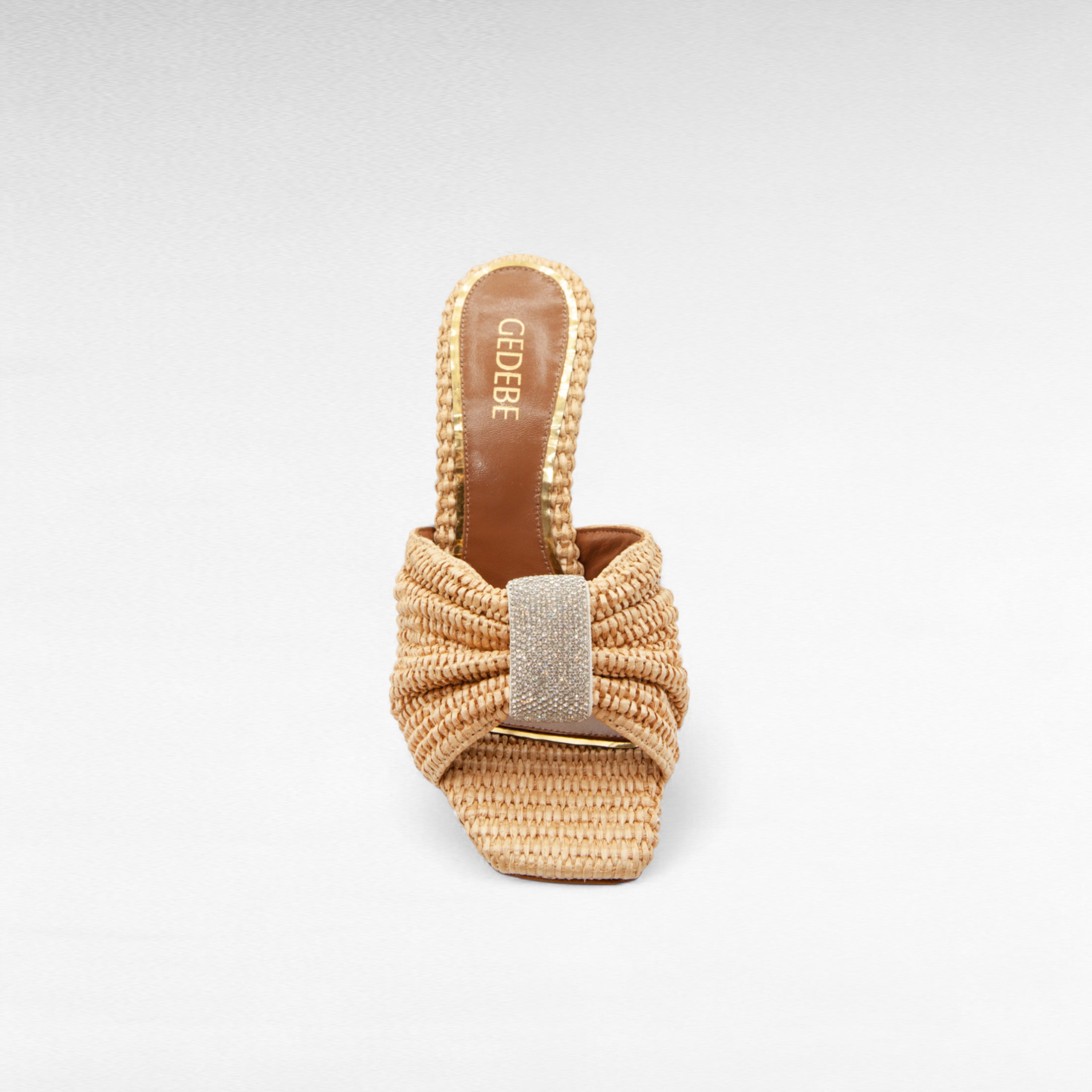Gedebe Nora Flat Ballerina Raffia Natur Größe 38
