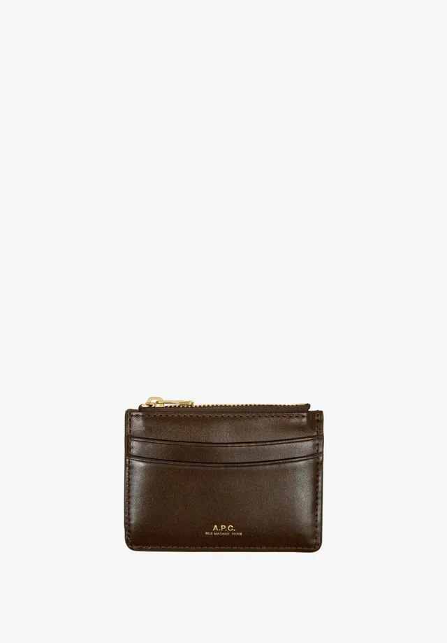 A.P.C. Paris Kartenetui Glattleder Schwarz 11x7,8 cm TU