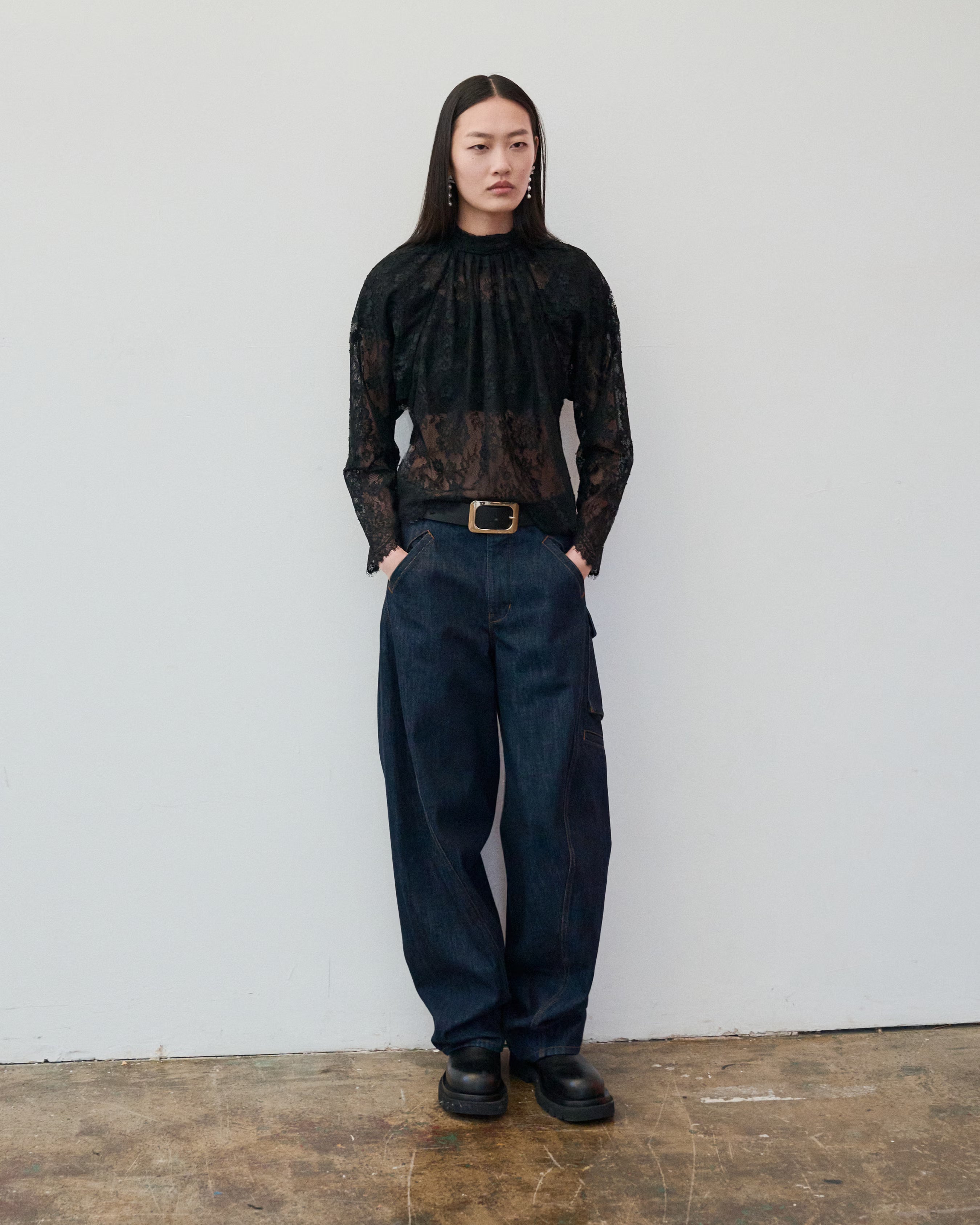 Self Portrait Tops Black Lace Blouse Bluse schwarz