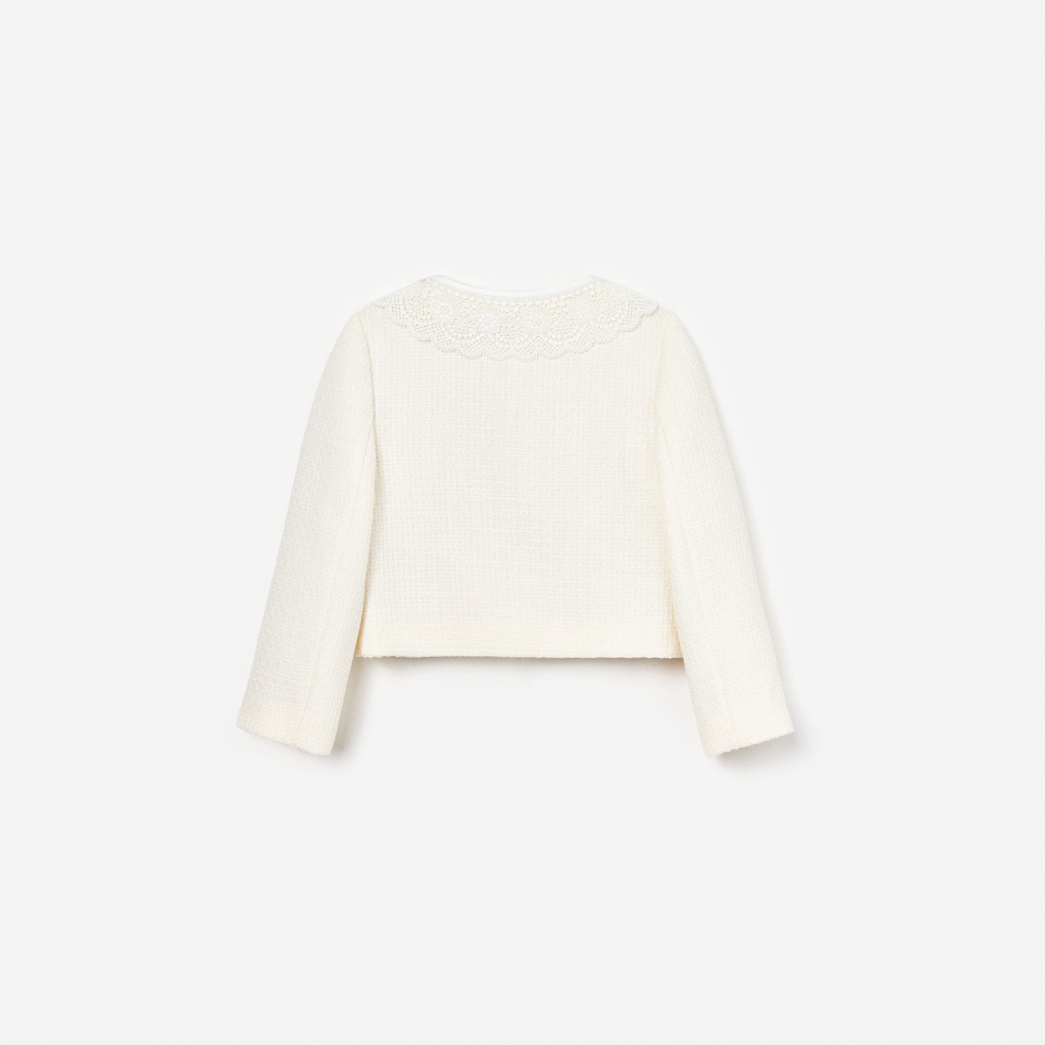 Self Portrait Cream Boucle Jacket Kinderjacke Creme