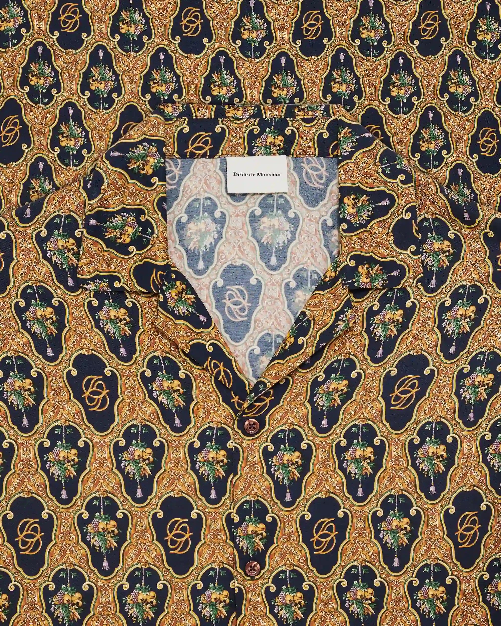 Drôle De Monsieur Baroque Grapes Hemd Multicolor Viskose