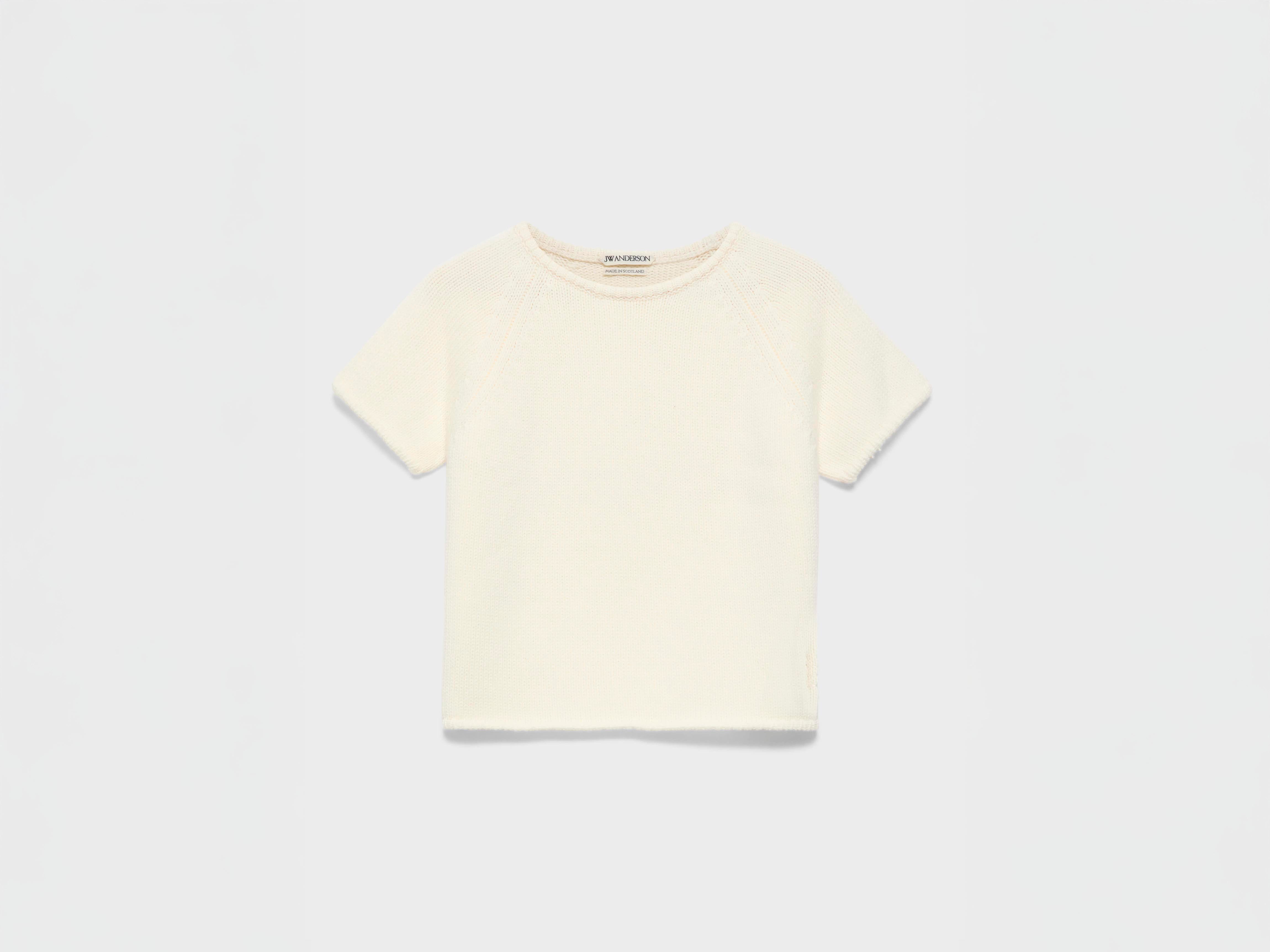 J.W.Anderson Knitwear Strick T-Shirt Damen Ivory Baumwolle