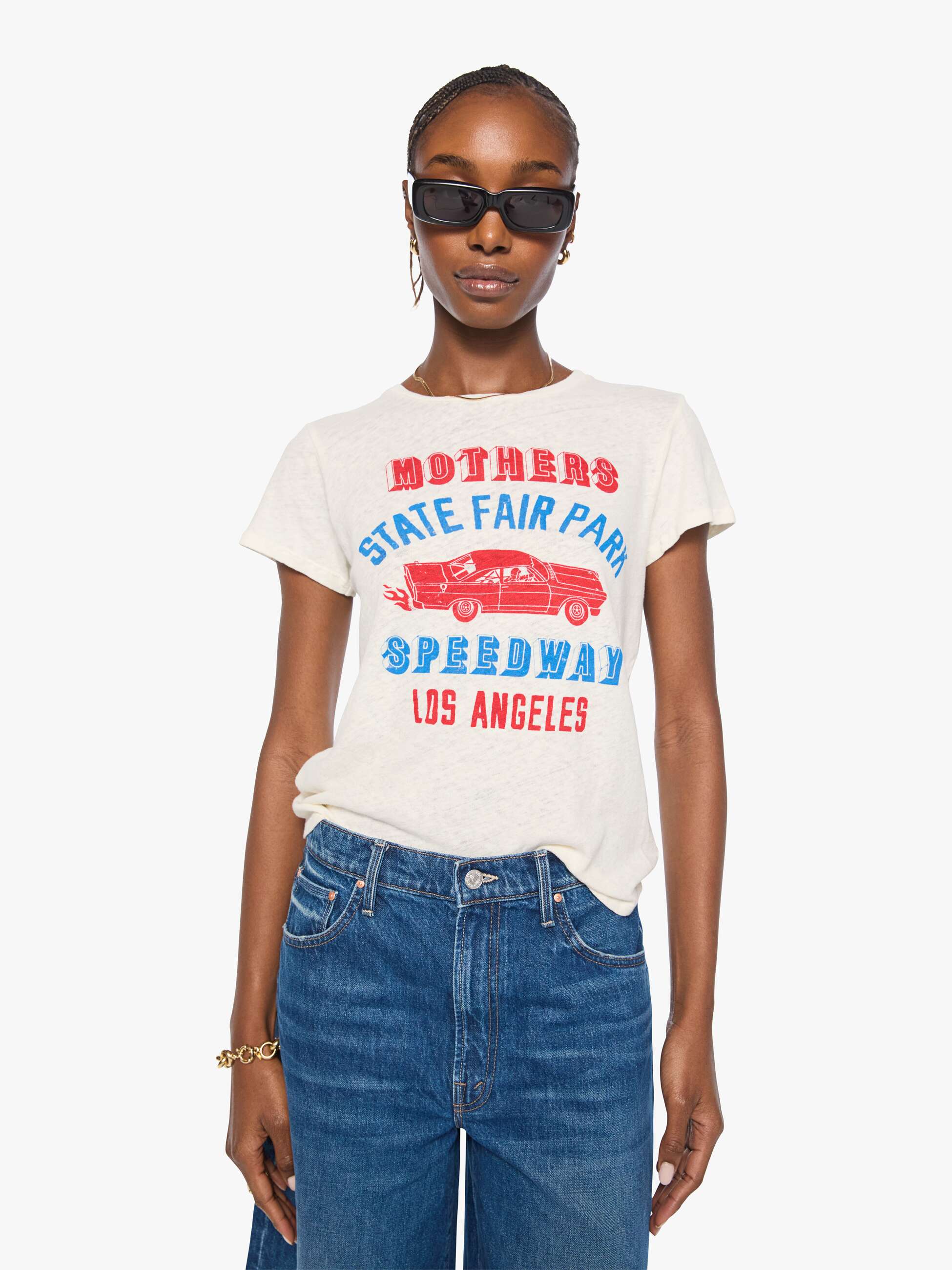 Mother Lil Sinful T-Shirt Speedway Baumwolle Leinen