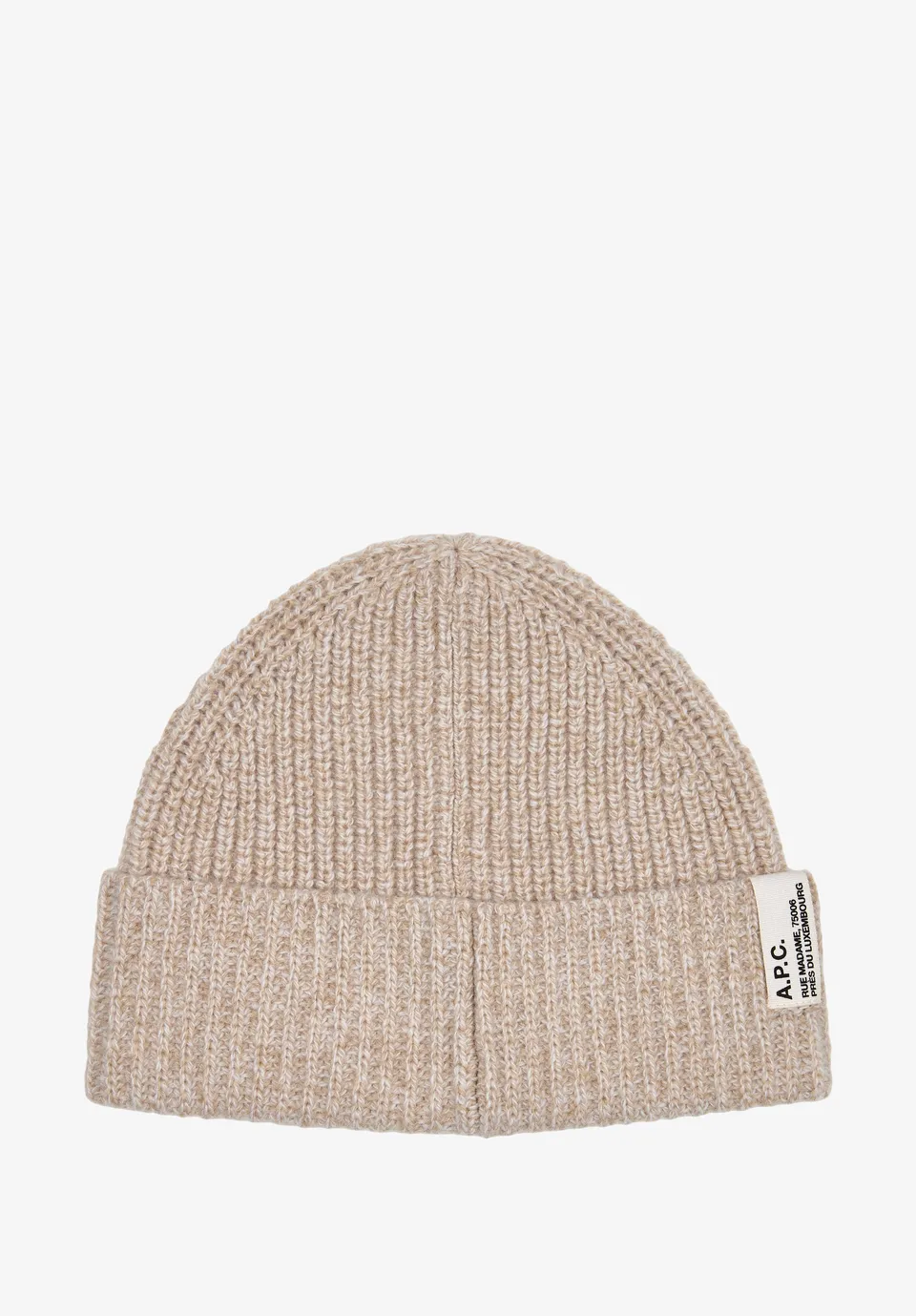 A.P.C. Beanie Mütze Kaschmir Rippenstrick T1