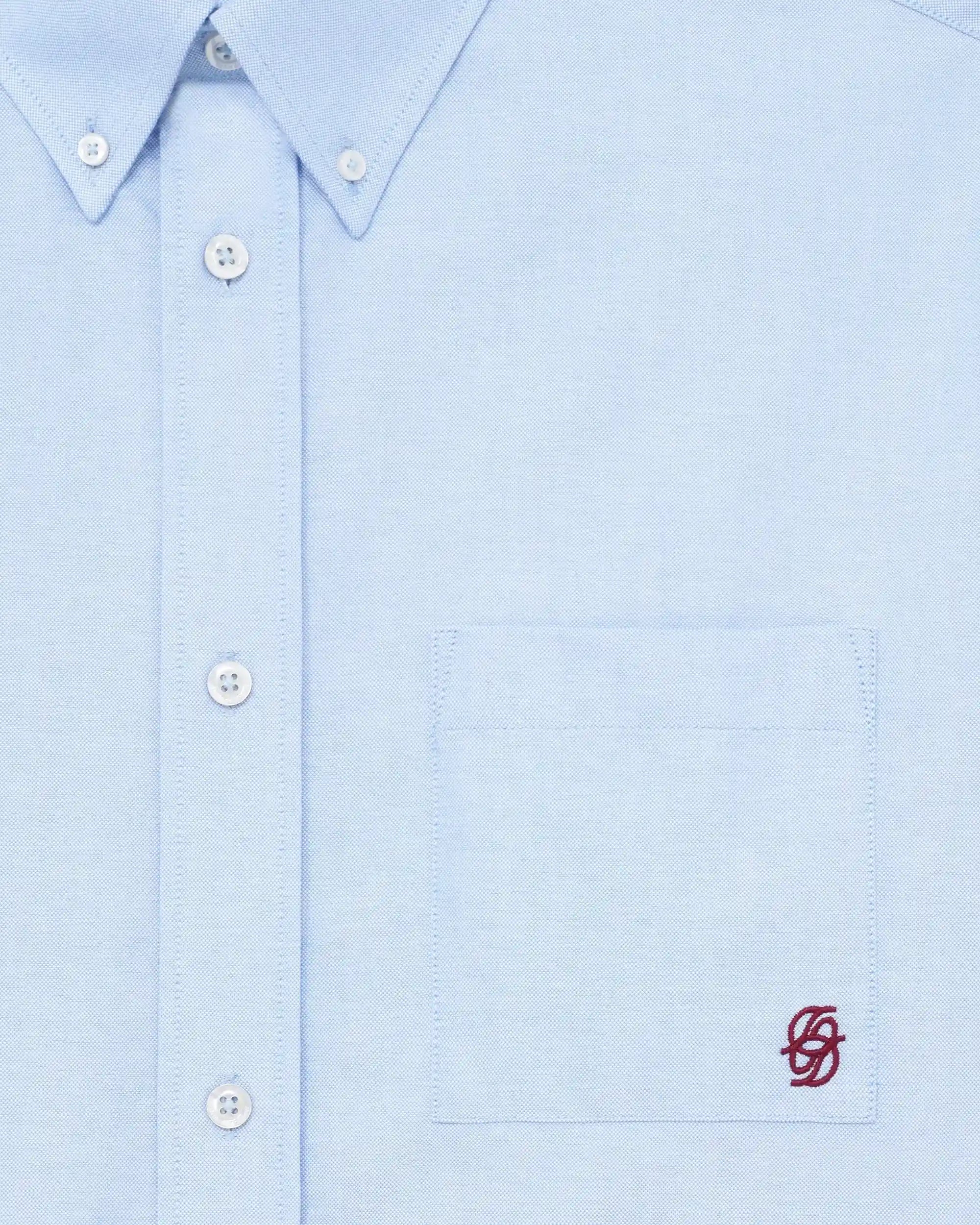 Drôle De Monsieur La Chemise Oxford Hemd Hellblau Baumwolle