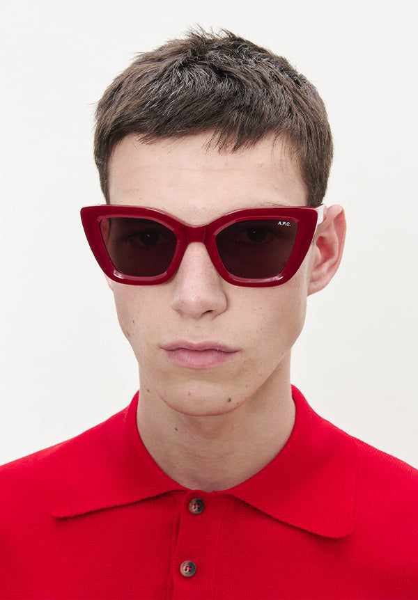 A.P.C. Les Papillons Sonnenbrille TU Braun UV-Schutz Kat 3