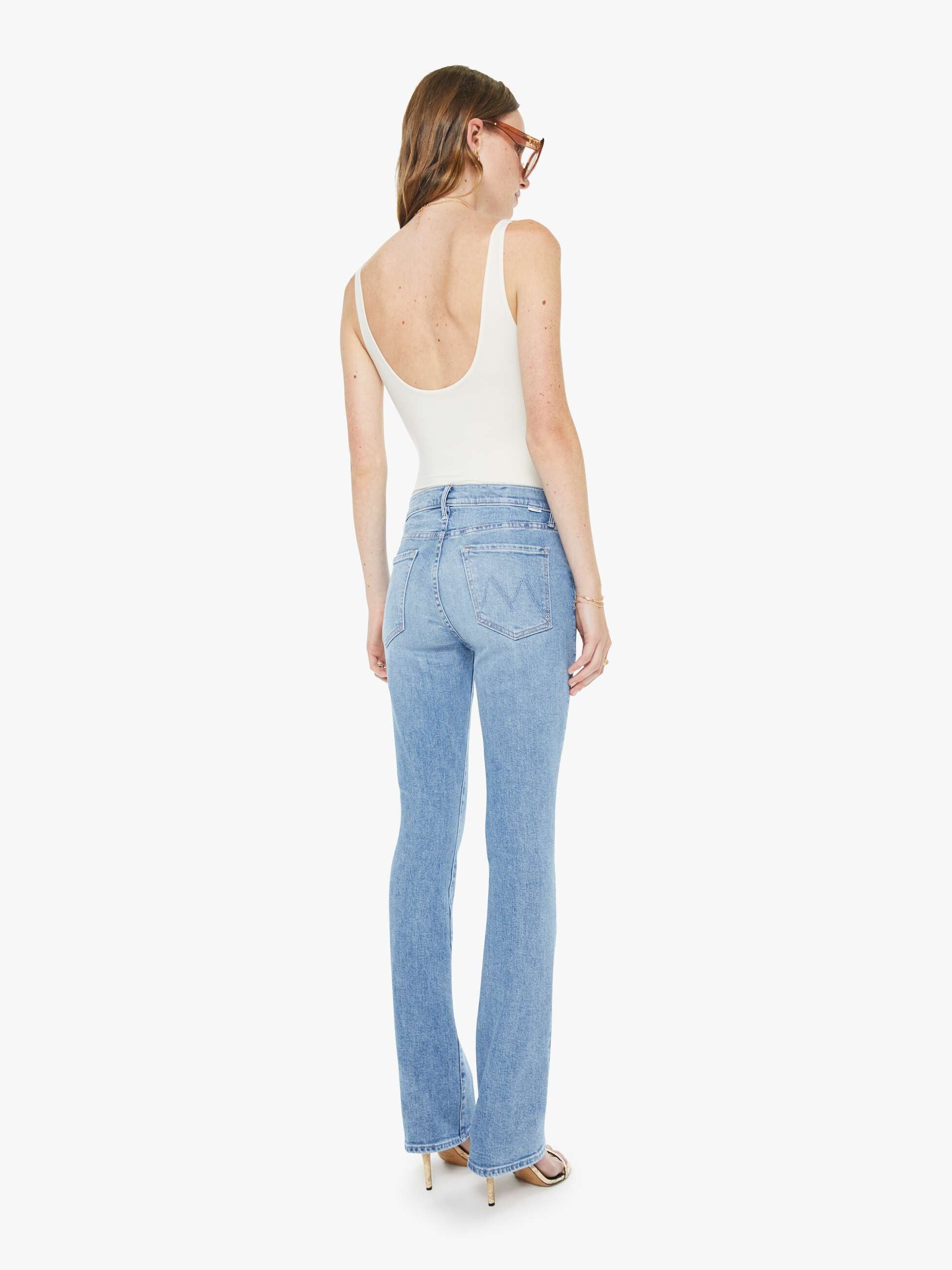 Mother The Insider Skimp Bootcut Jeans Hellblau