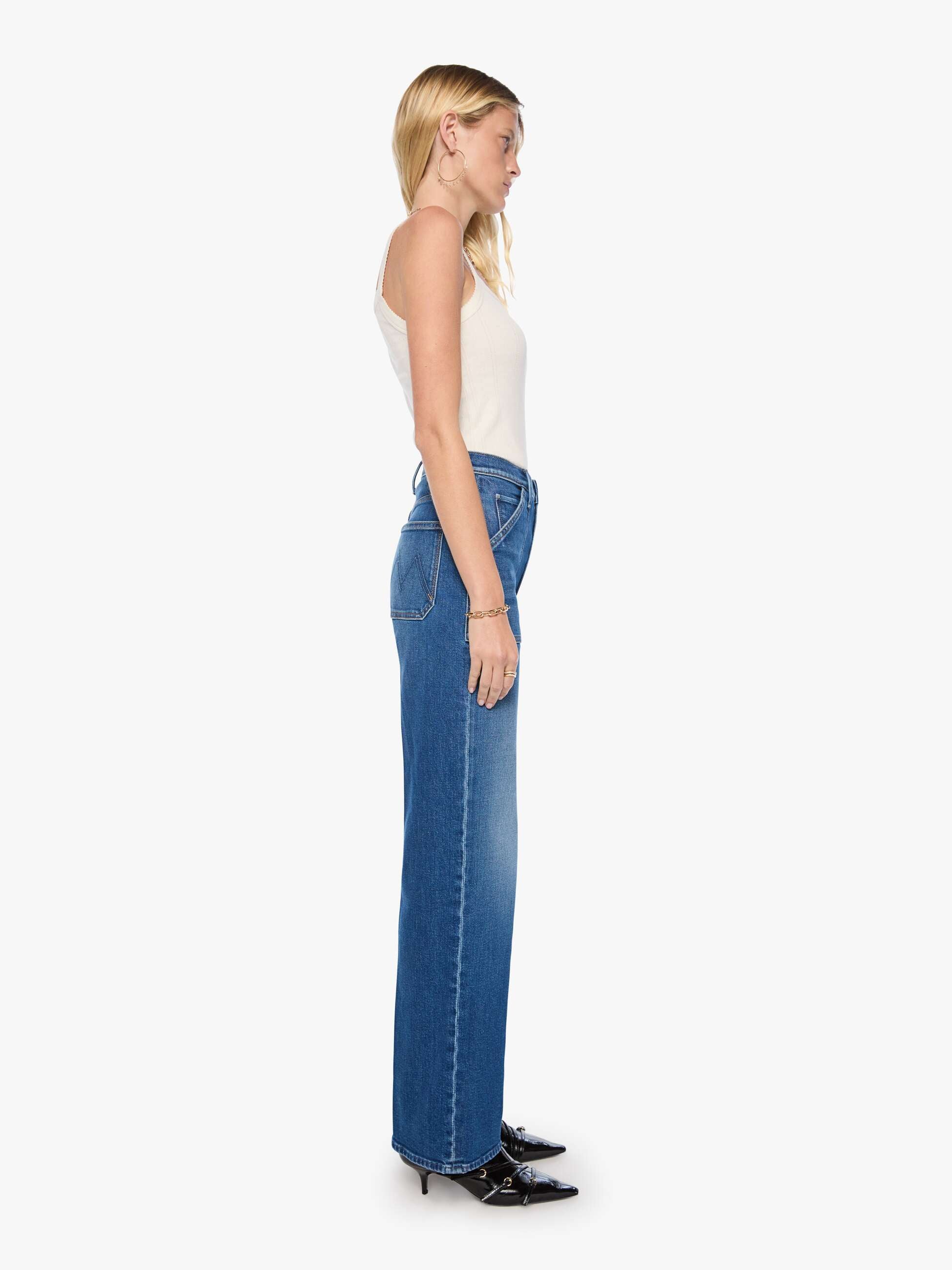 Mother Denim Patch Maven Sneak Jeans Spare Me Drama