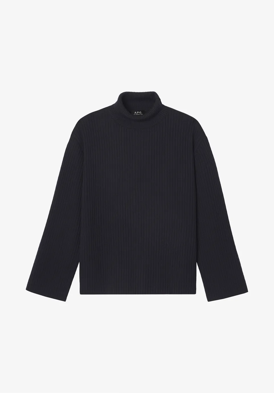 A.P.C. Stehkragen Pullover Marine Strick Größe M