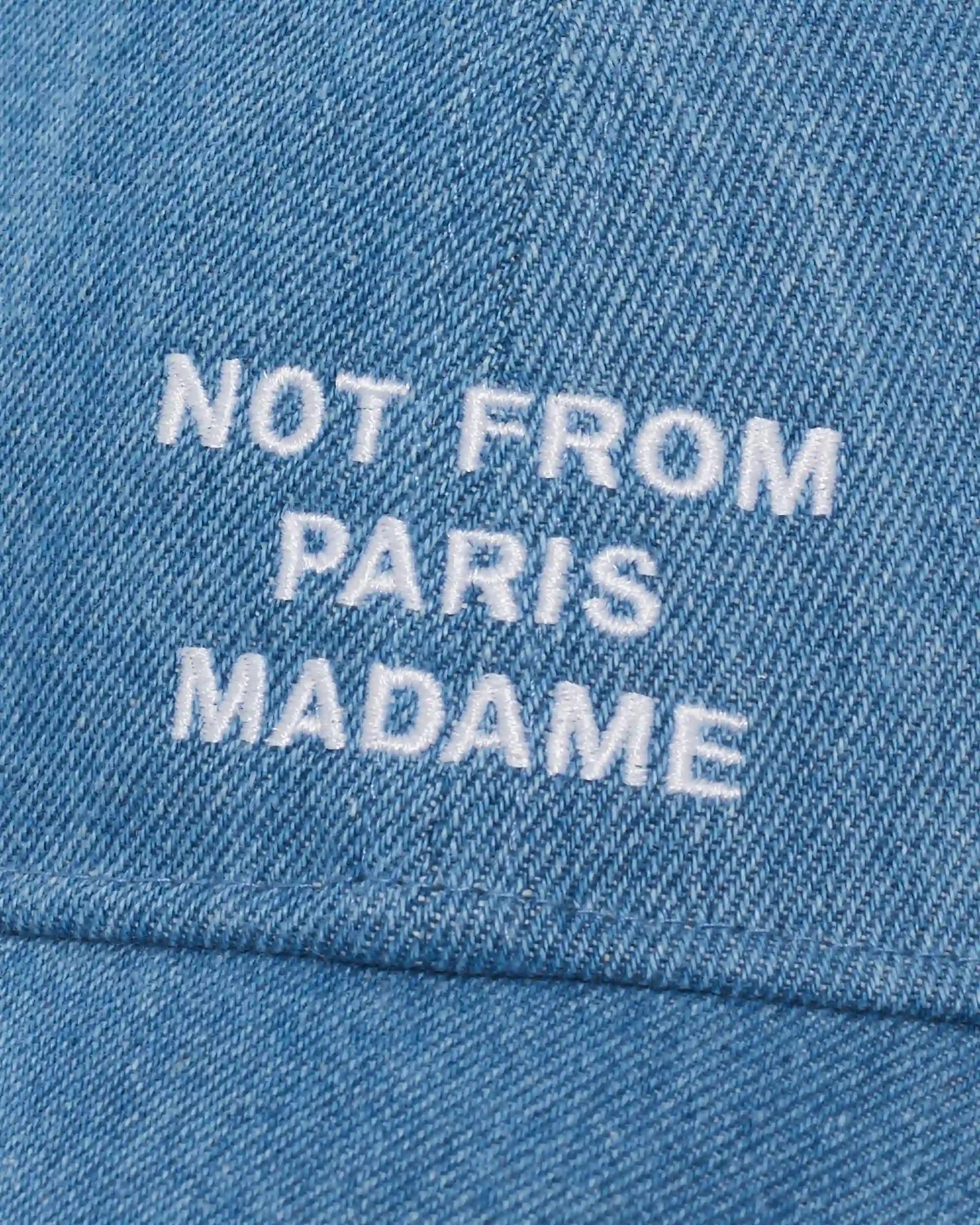 Drôle De Monsieur Denim Slogan Cap Basecap Blue Baumwolle