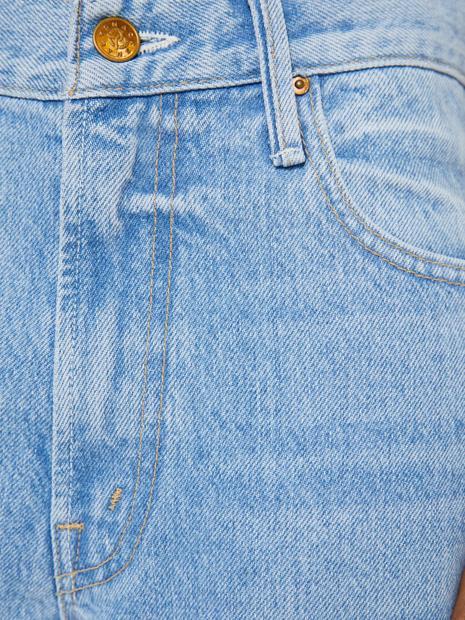 Mother Lil Lemon Twist Sneak Petite Wide Leg Jeans Munchies