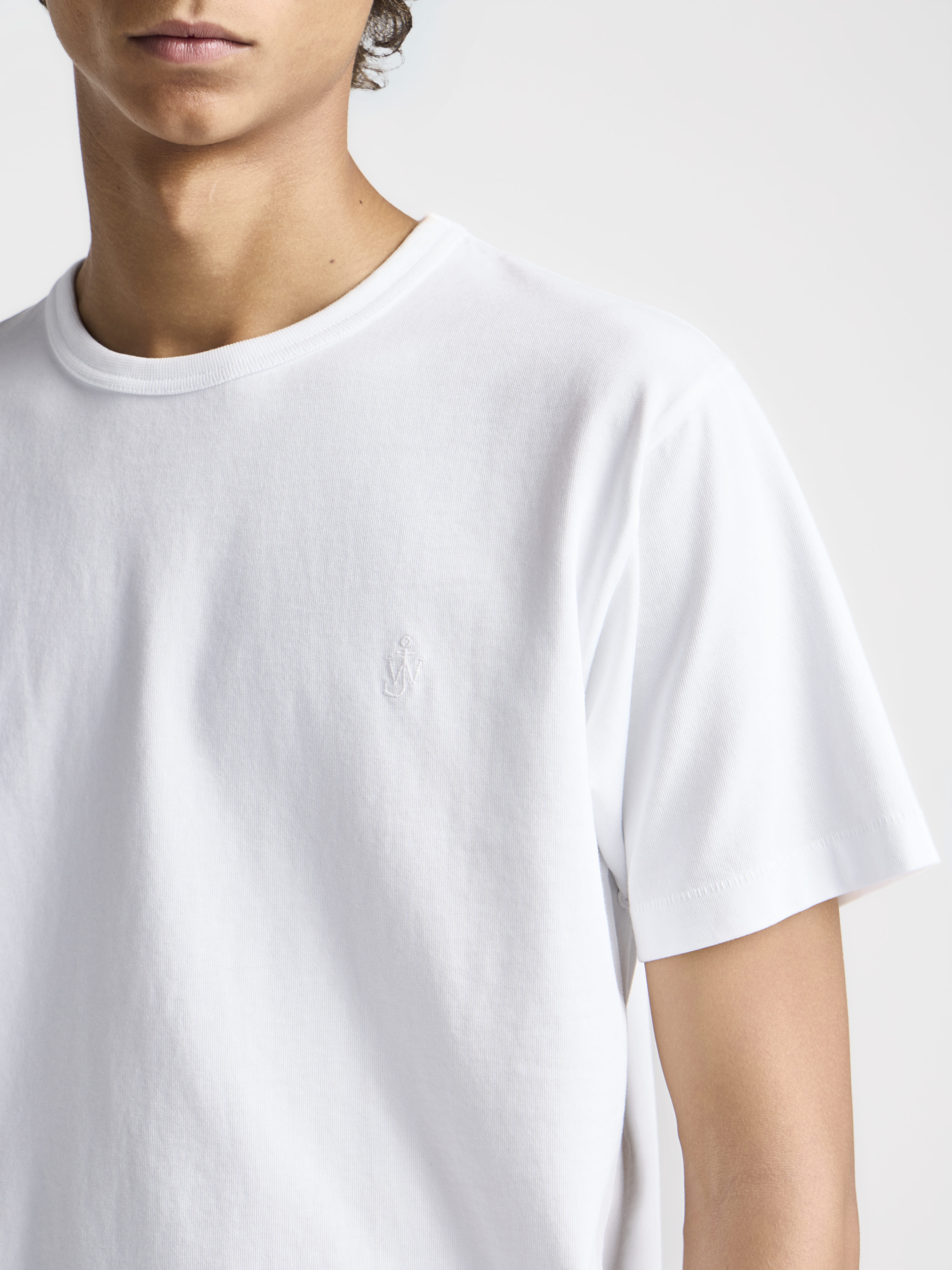 J.W.Anderson Anchor T-Shirt Herren Weiß Stickerei