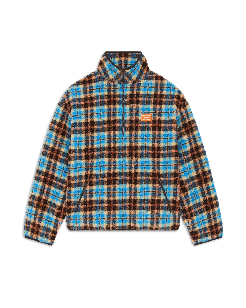 Drôle De Monsieur Checked Sherpa Jacke Multicolor Karo