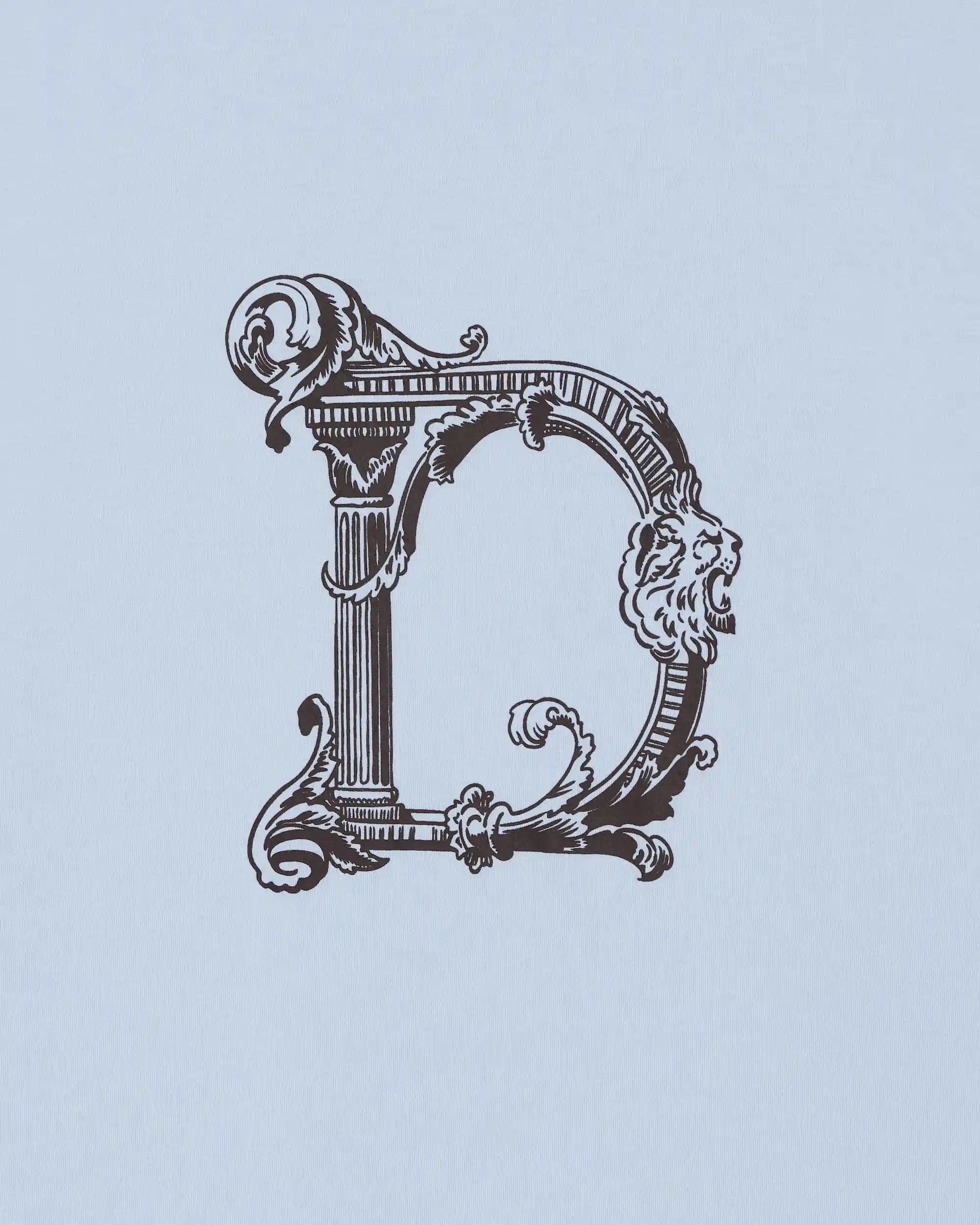 Drôle De Monsieur D Column T-Shirt hellblau Baumwolle