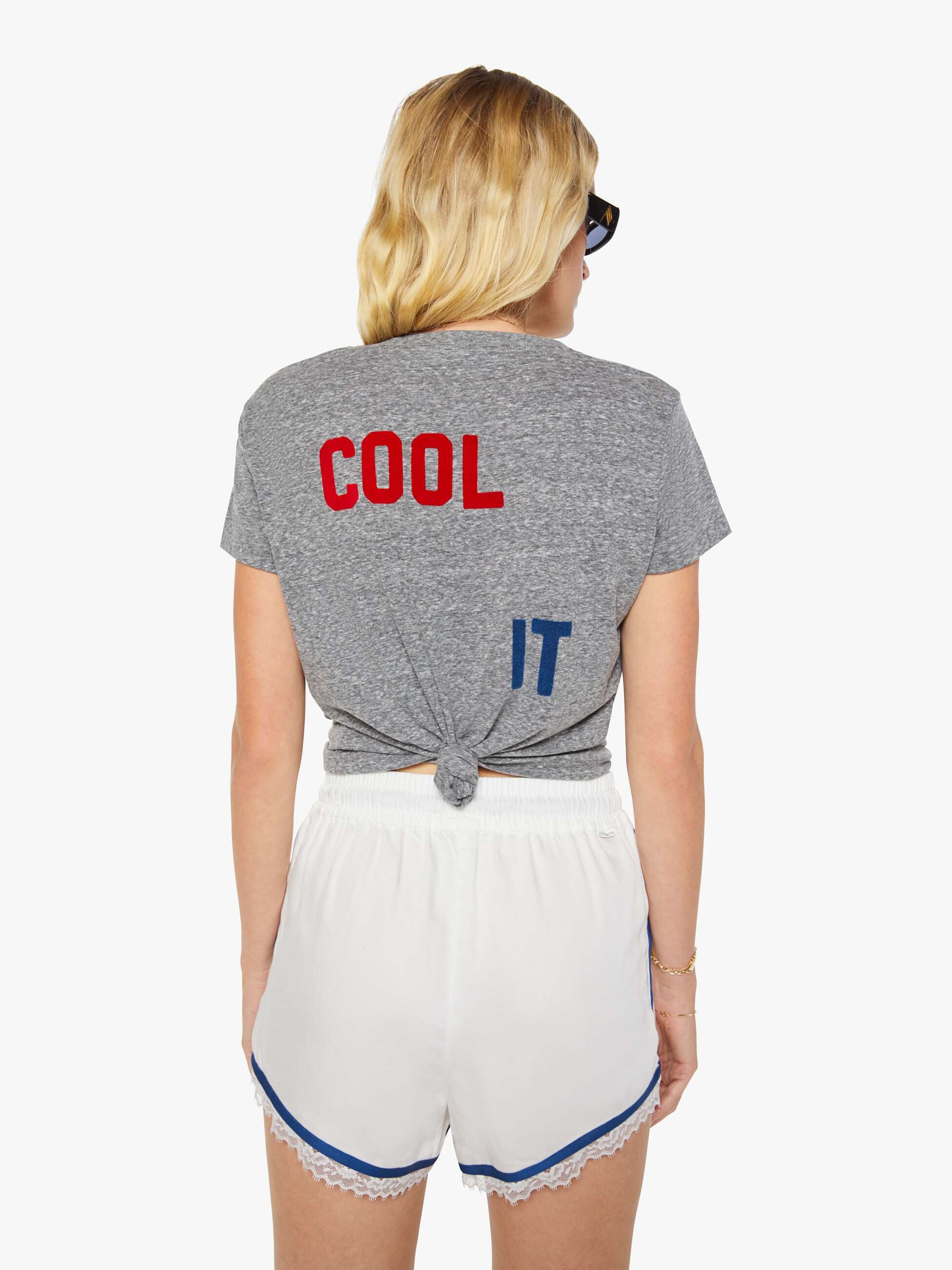 Mother Boxy Goodie Goodie T-Shirt Thrill Me Grau