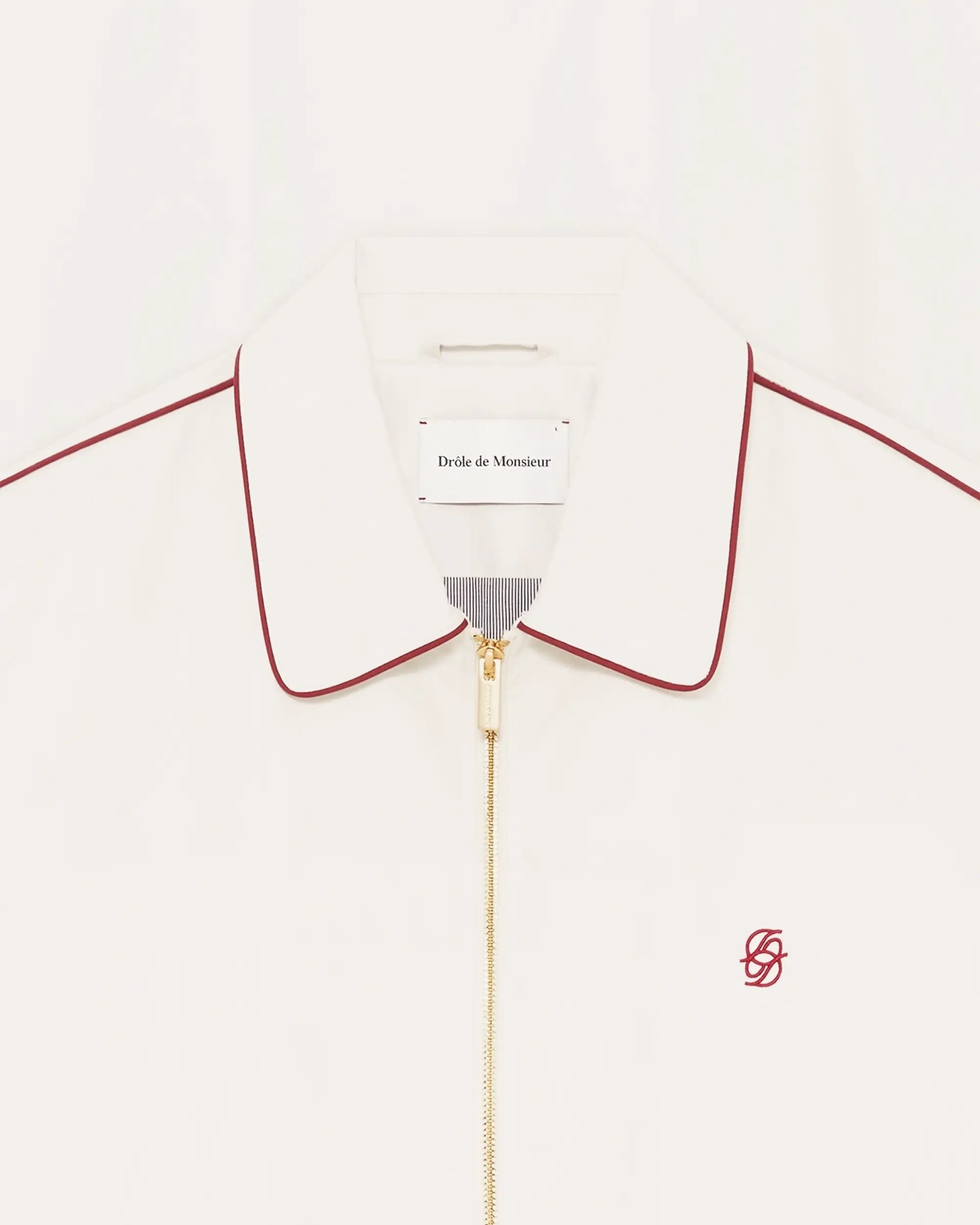 Drôle De Monsieur Blouson Brodé Coton Jacke Off-White