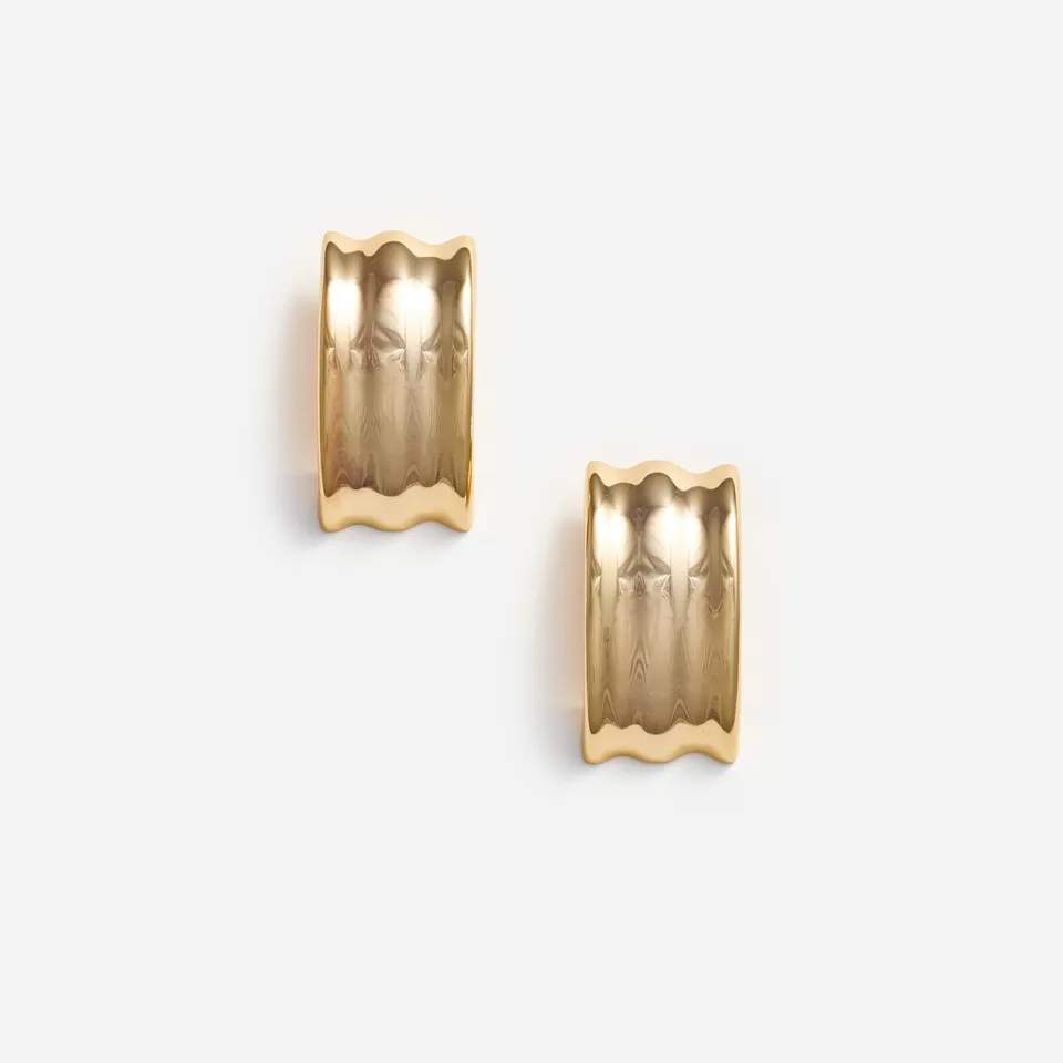 Self Portrait Gold Ridged Ohrringe Gold Ohrstecker