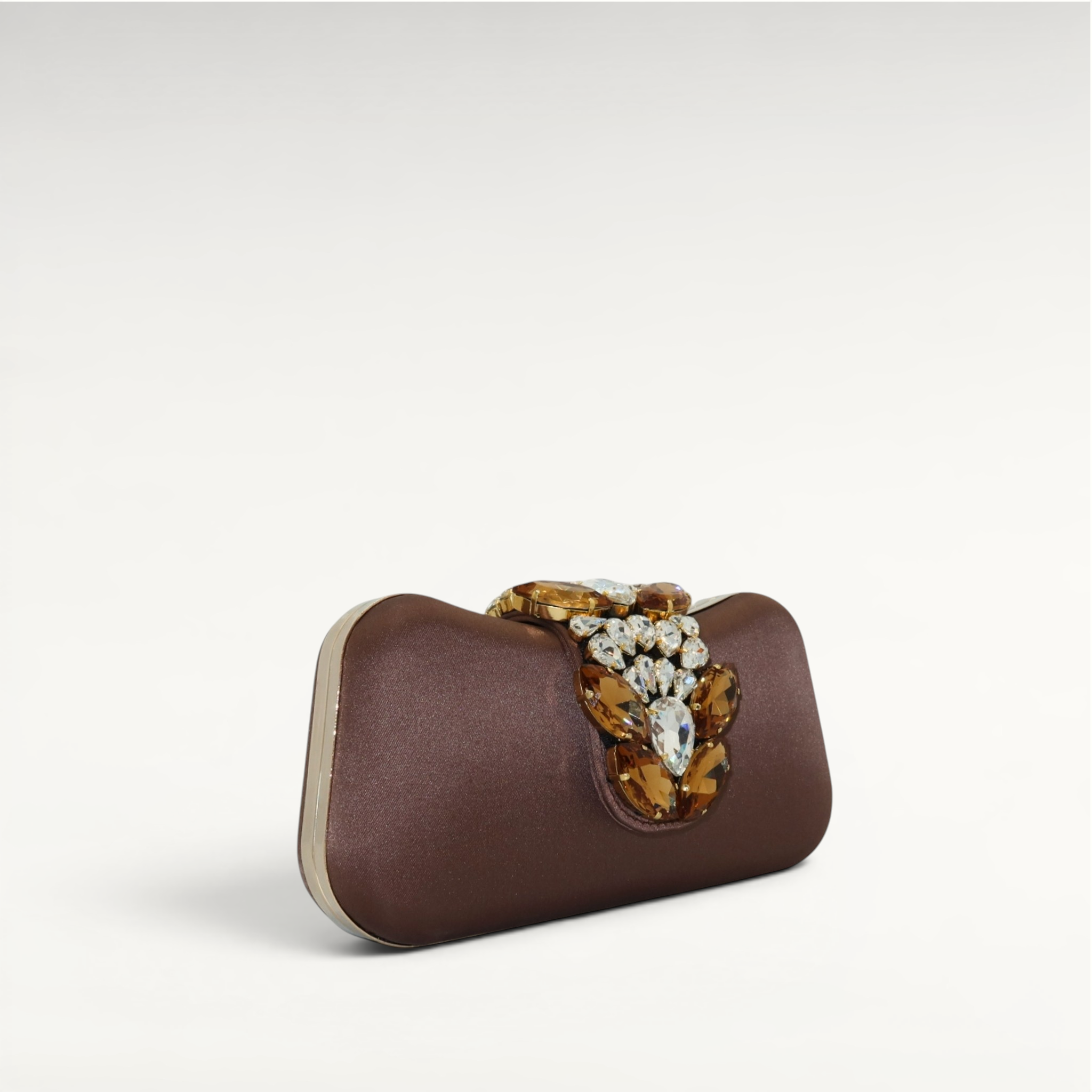 Gedebe Lunette Clutch Satin mit Stein-Stickerei