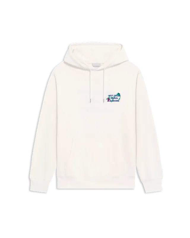 Drôle De Monsieur Vine Embroidered Slogan Hoodie Hoodie off-white
