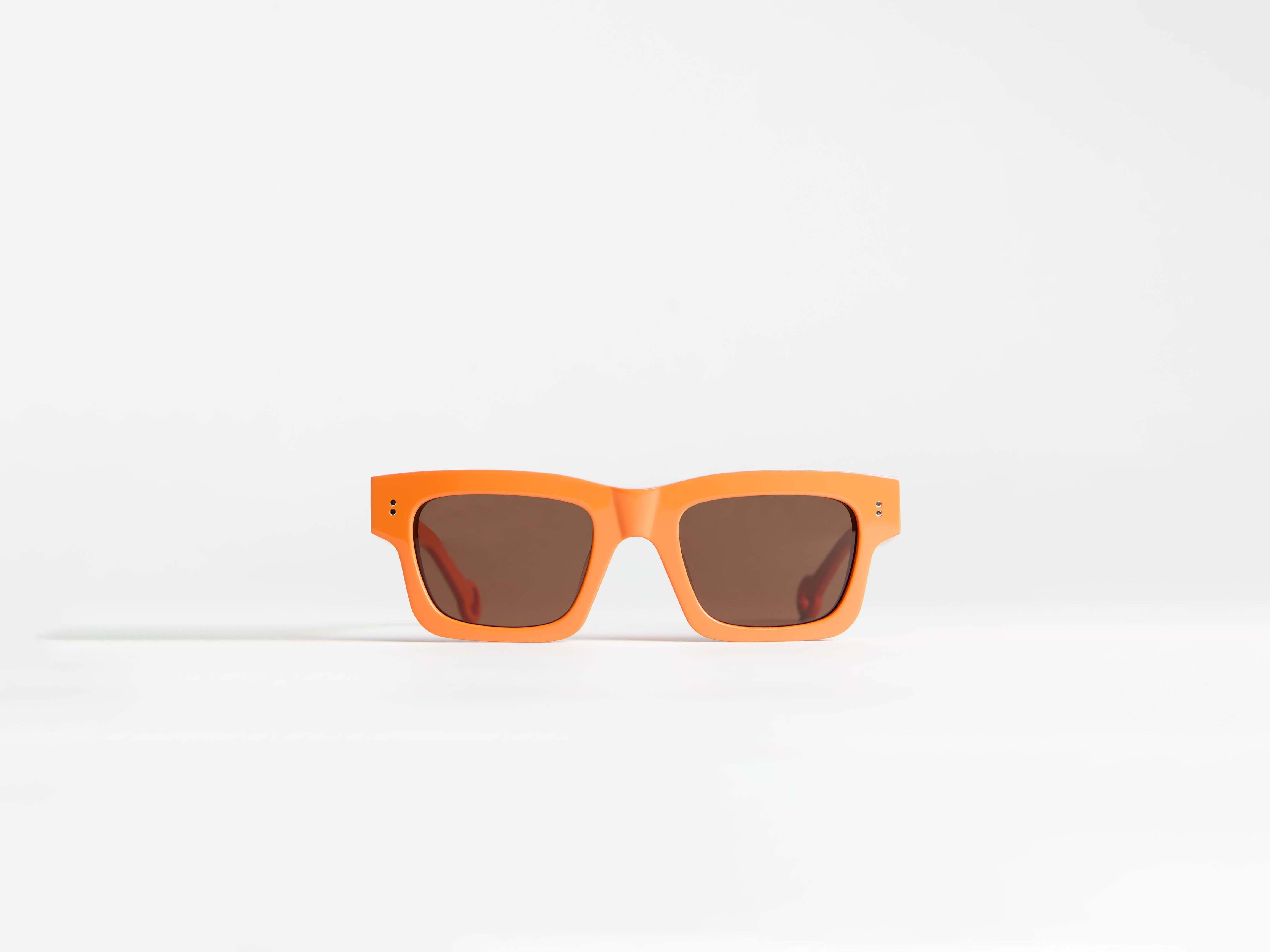 J.W.Anderson JWA02 Rechteckige Sonnenbrille Orange Unisex