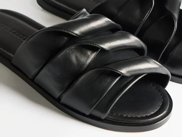 J.W.Anderson Coil Slide Ledersandalen Damen Kontrast