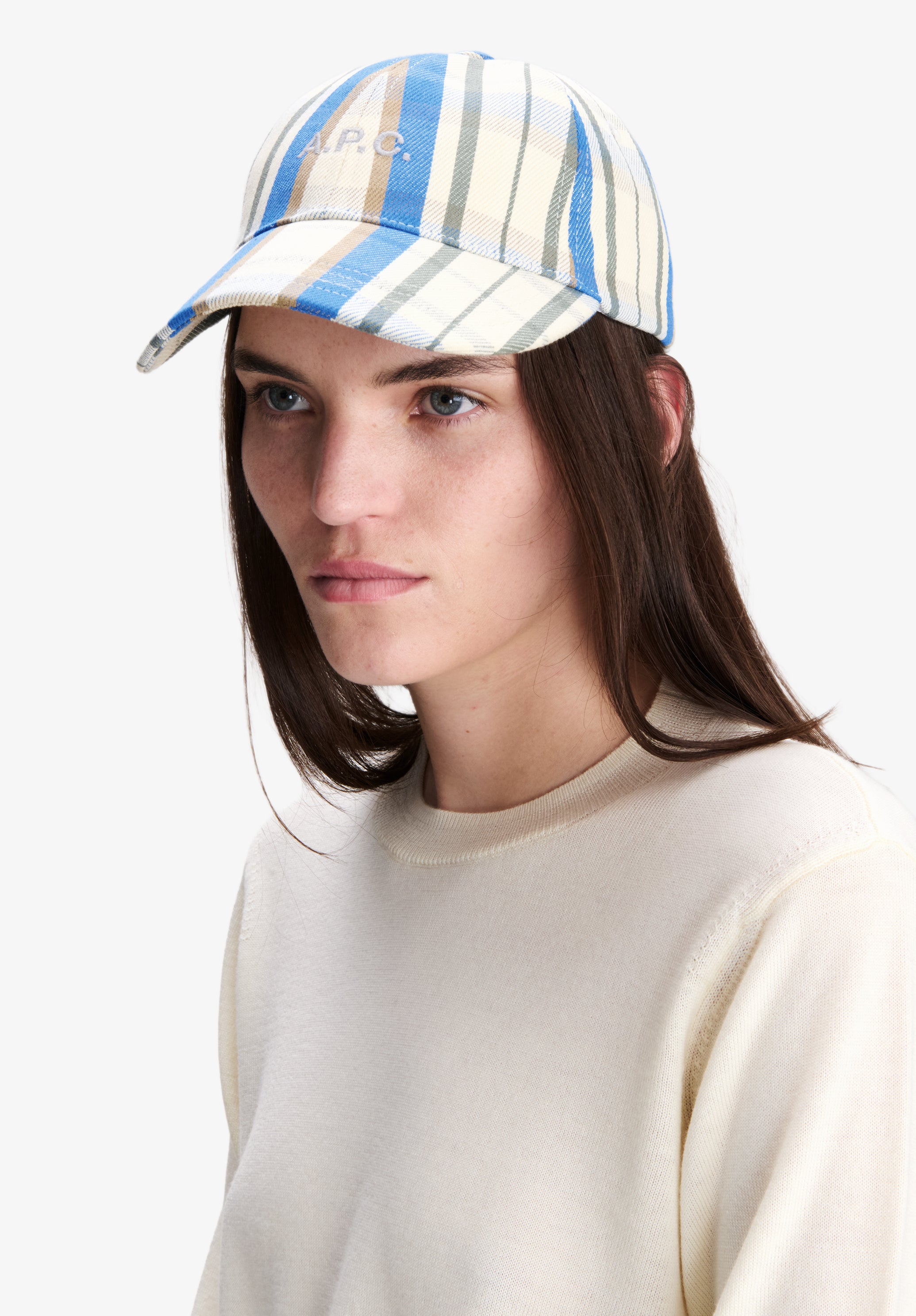 A.P.C. Kappe kariert 6-Panel Logo-Stick Unisex