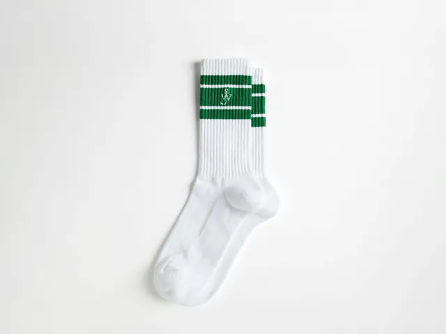 J.W.Anderson Sport Socken Weiß Grün Baumwolle